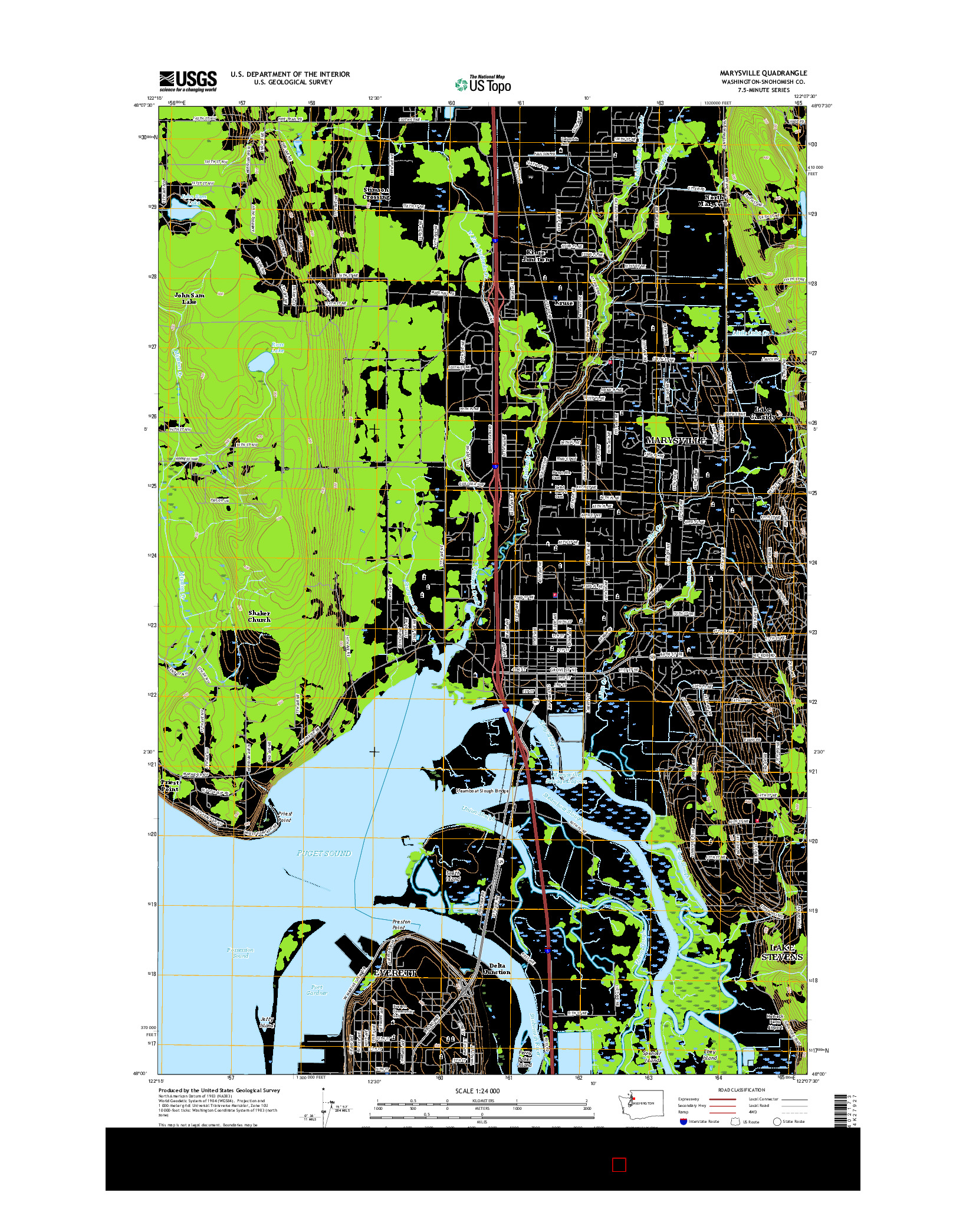 USGS US TOPO 7.5-MINUTE MAP FOR MARYSVILLE, WA 2017
