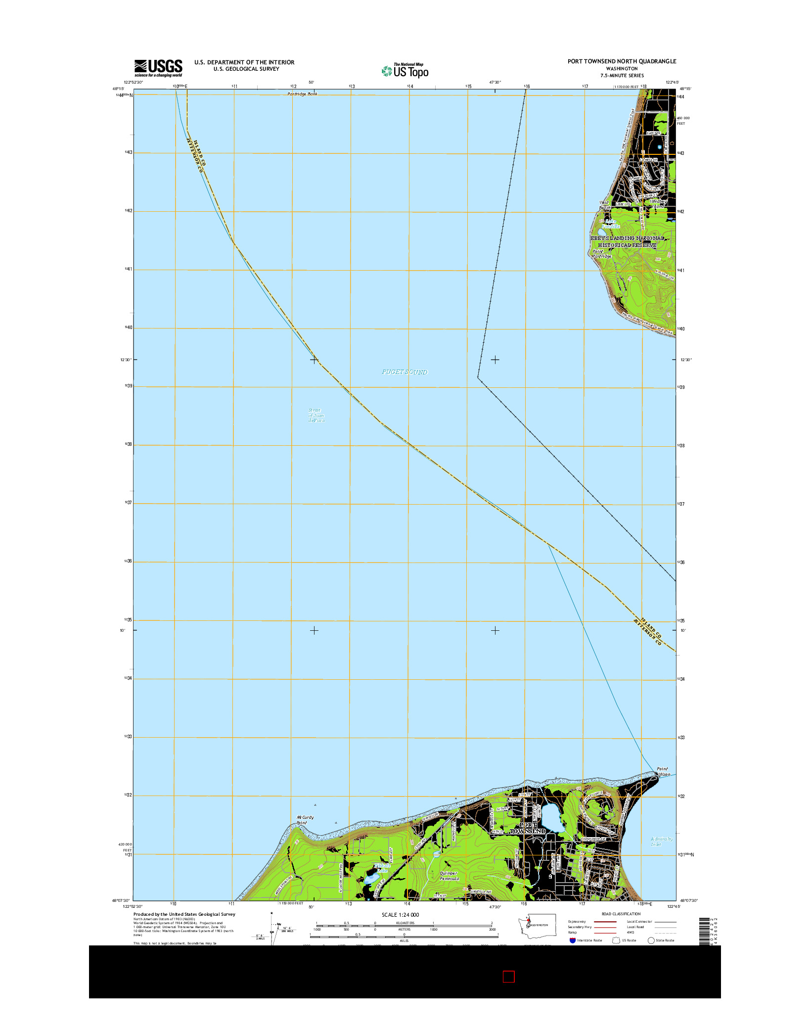 USGS US TOPO 7.5-MINUTE MAP FOR PORT TOWNSEND NORTH, WA 2017