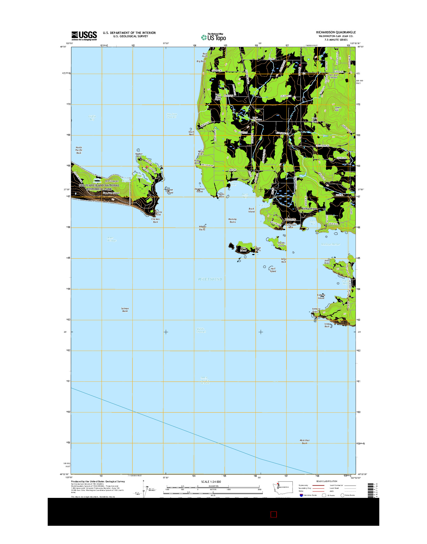 USGS US TOPO 7.5-MINUTE MAP FOR RICHARDSON, WA 2017