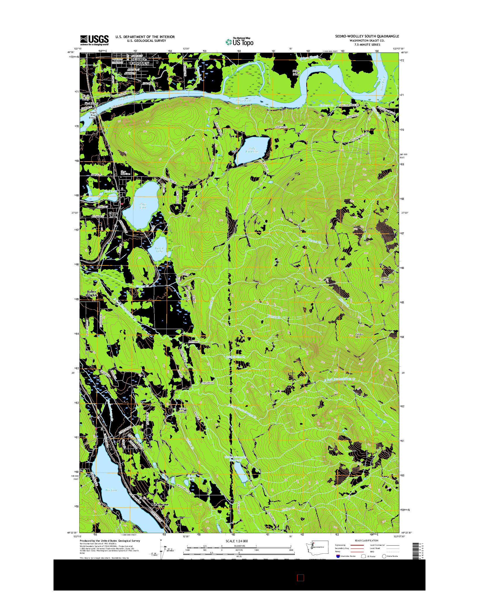 USGS US TOPO 7.5-MINUTE MAP FOR SEDRO-WOOLLEY SOUTH, WA 2017