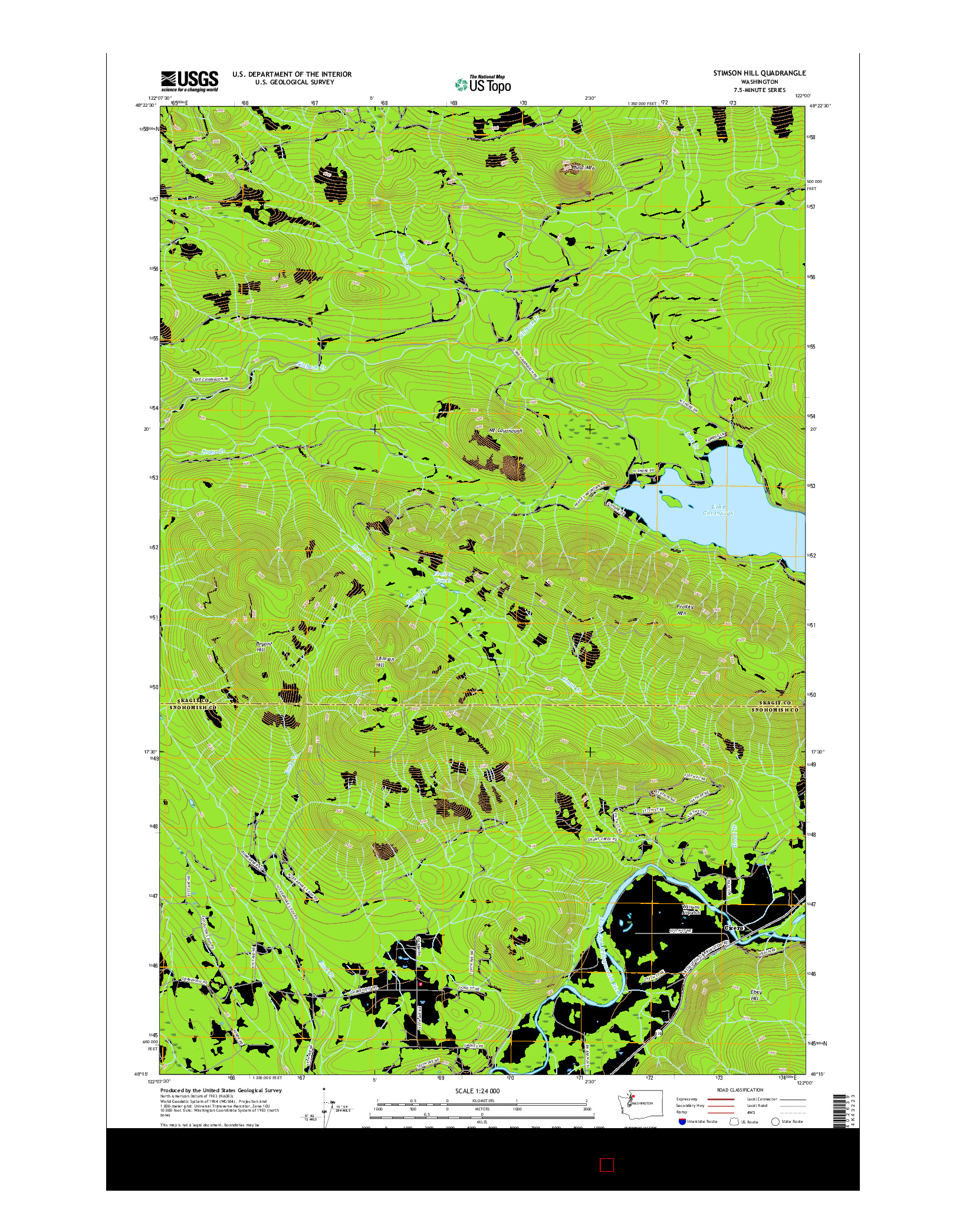 USGS US TOPO 7.5-MINUTE MAP FOR STIMSON HILL, WA 2017