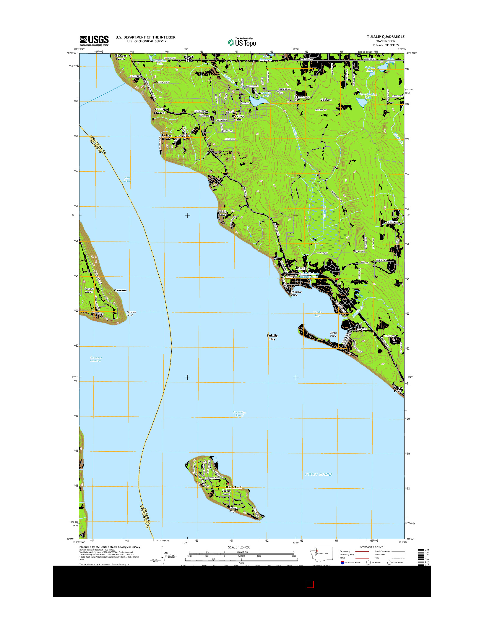 USGS US TOPO 7.5-MINUTE MAP FOR TULALIP, WA 2017
