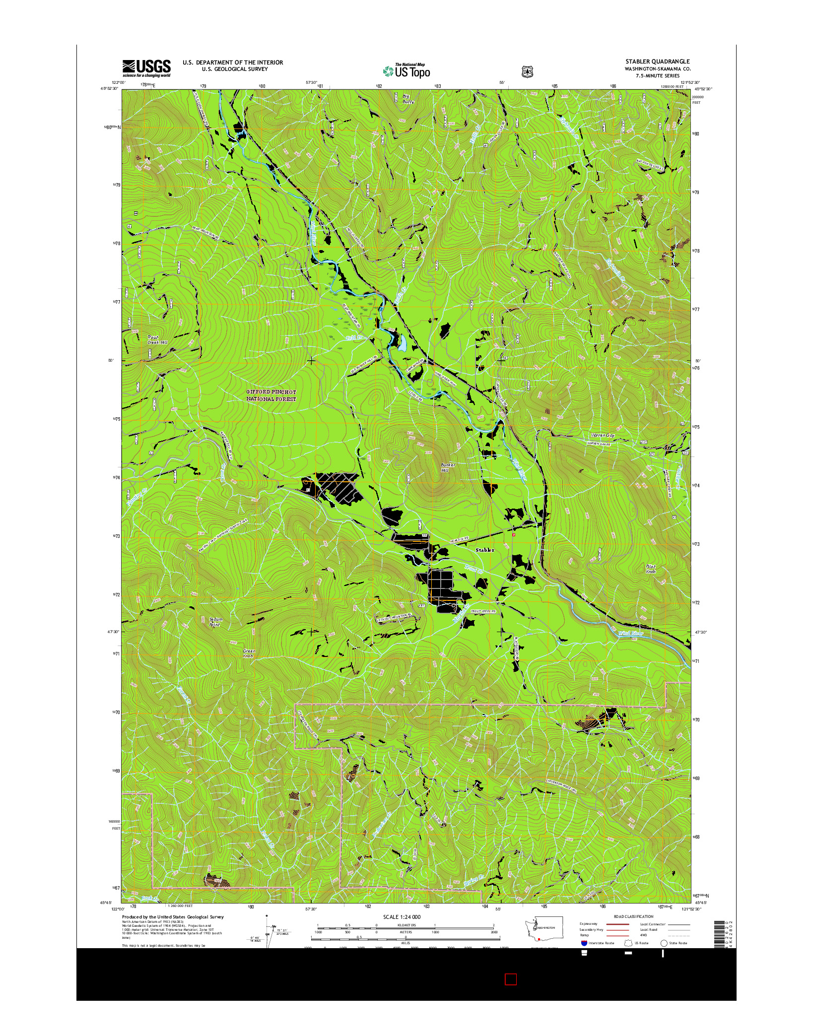 USGS US TOPO 7.5-MINUTE MAP FOR STABLER, WA 2017