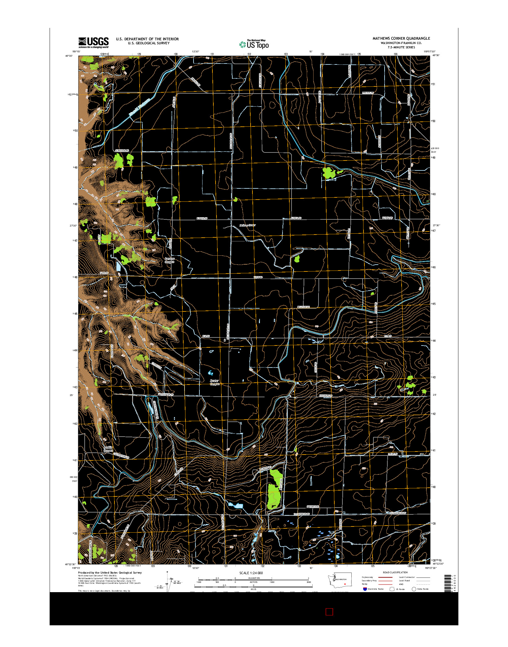 USGS US TOPO 7.5-MINUTE MAP FOR MATHEWS CORNER, WA 2017