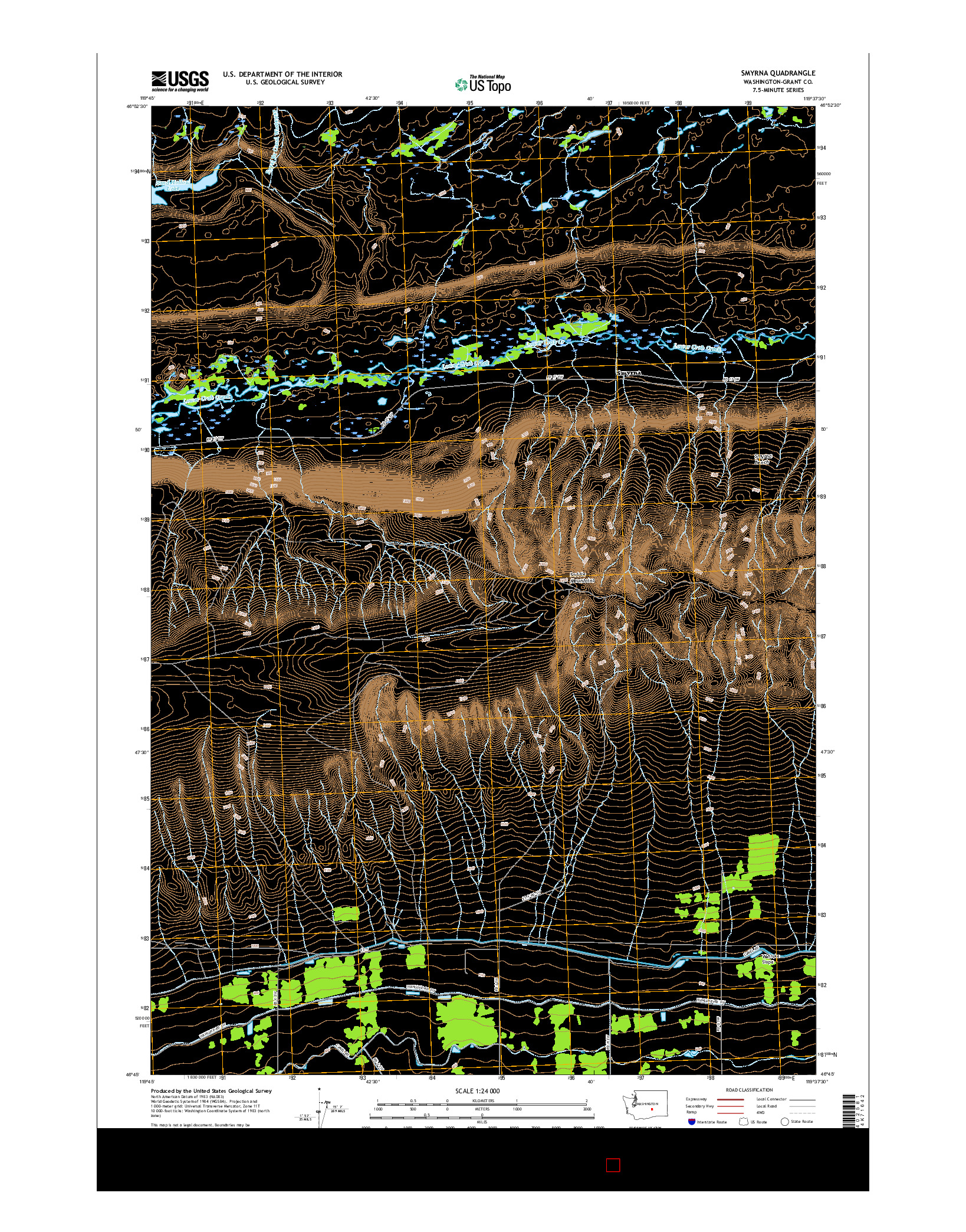 USGS US TOPO 7.5-MINUTE MAP FOR SMYRNA, WA 2017