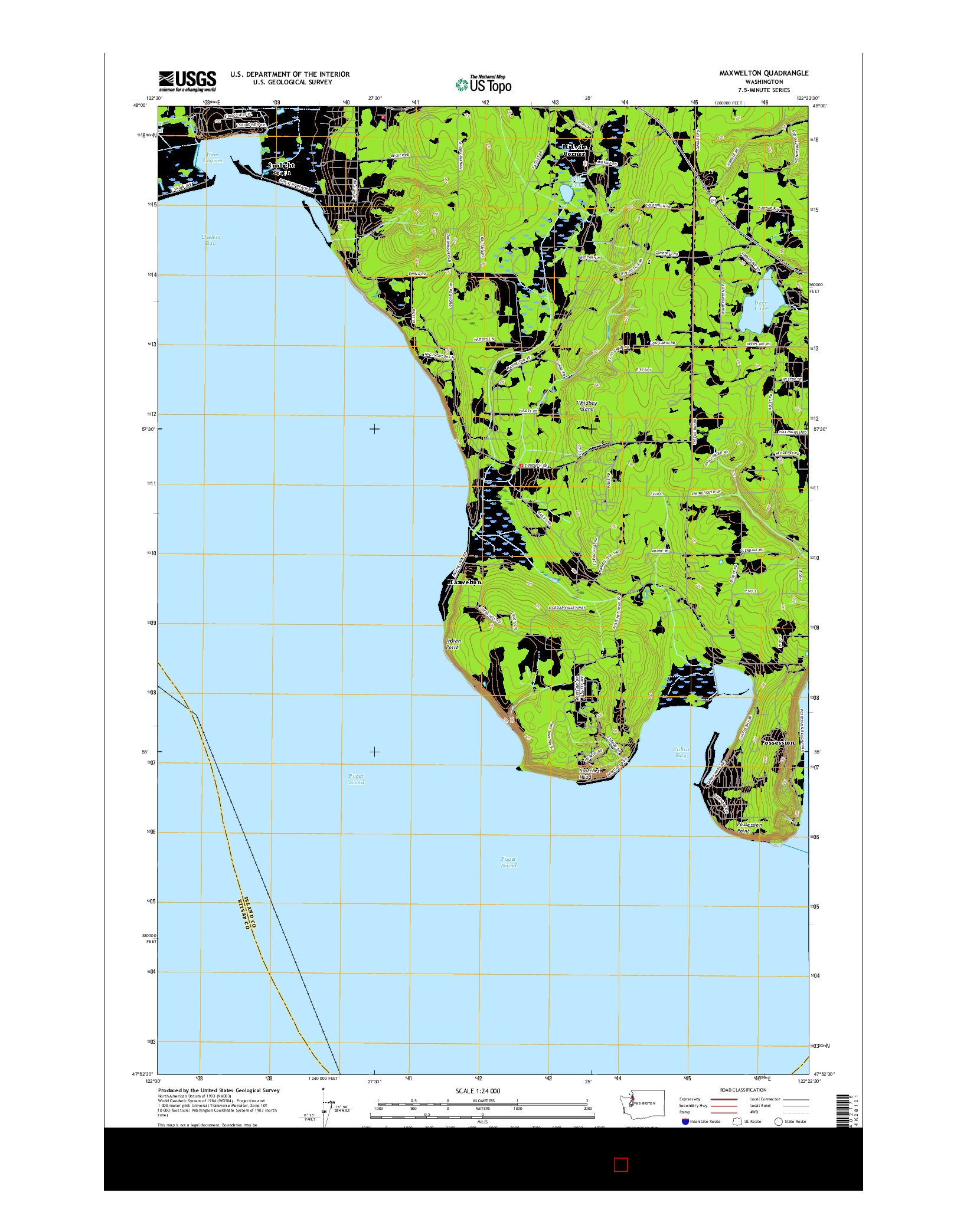 USGS US TOPO 7.5-MINUTE MAP FOR MAXWELTON, WA 2017
