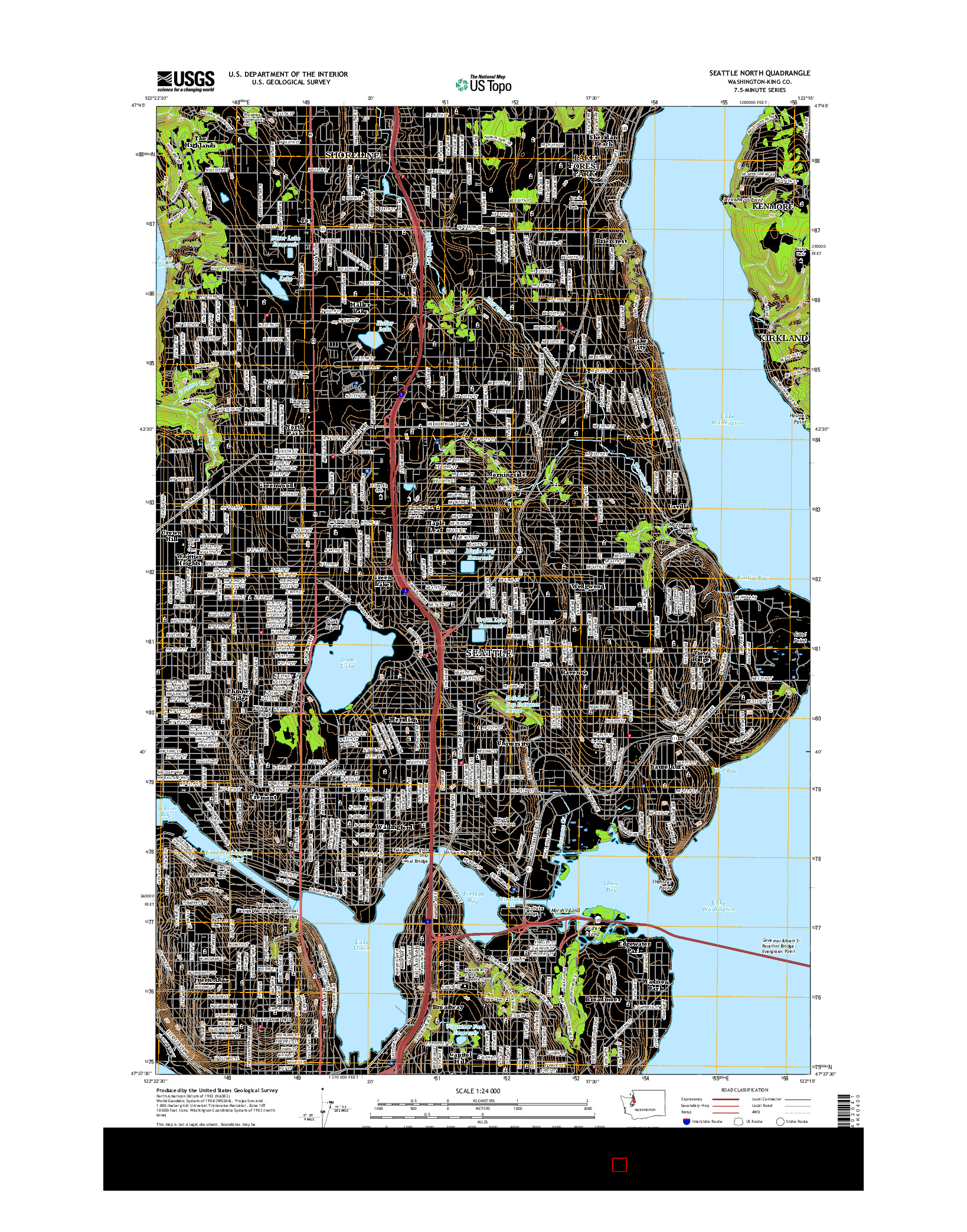 USGS US TOPO 7.5-MINUTE MAP FOR SEATTLE NORTH, WA 2017