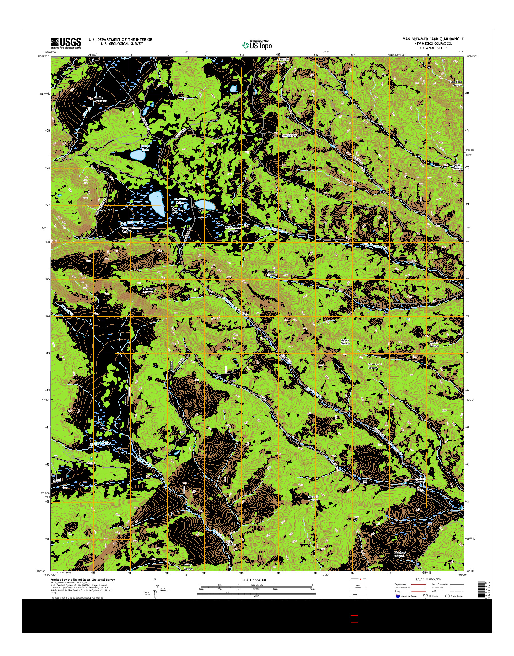 USGS US TOPO 7.5-MINUTE MAP FOR VAN BREMMER PARK, NM 2017