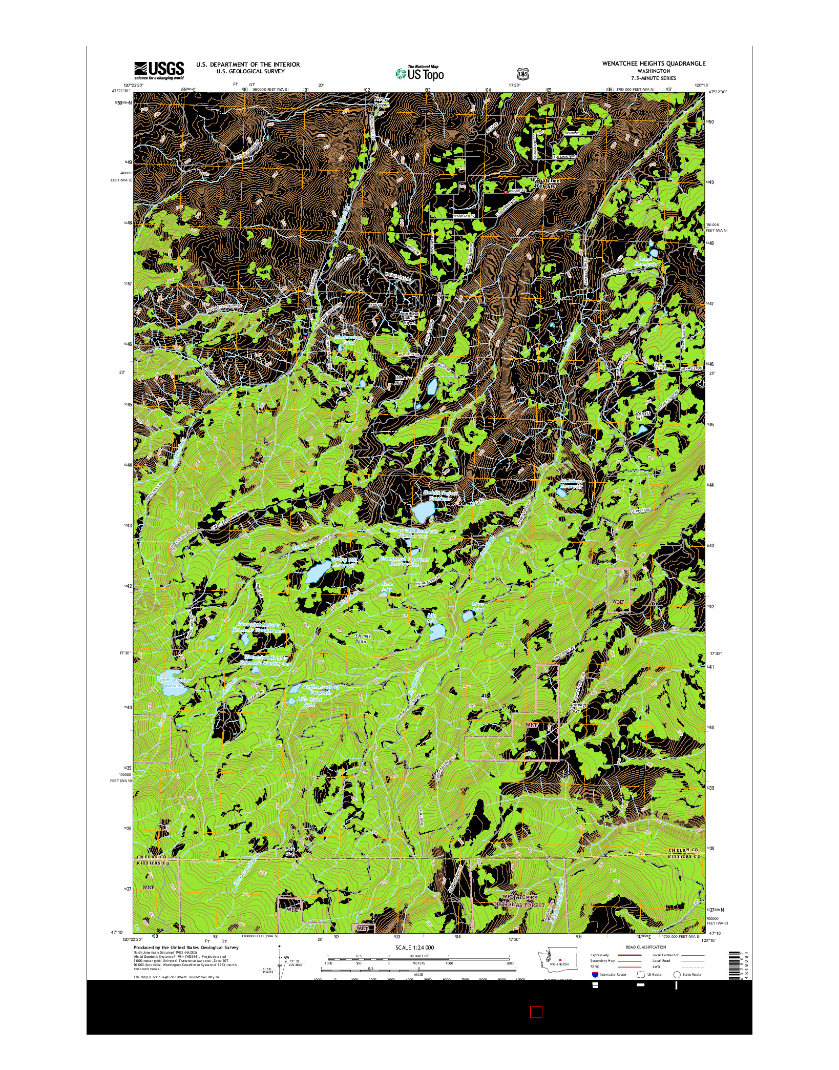 USGS US TOPO 7.5-MINUTE MAP FOR WENATCHEE HEIGHTS, WA 2017