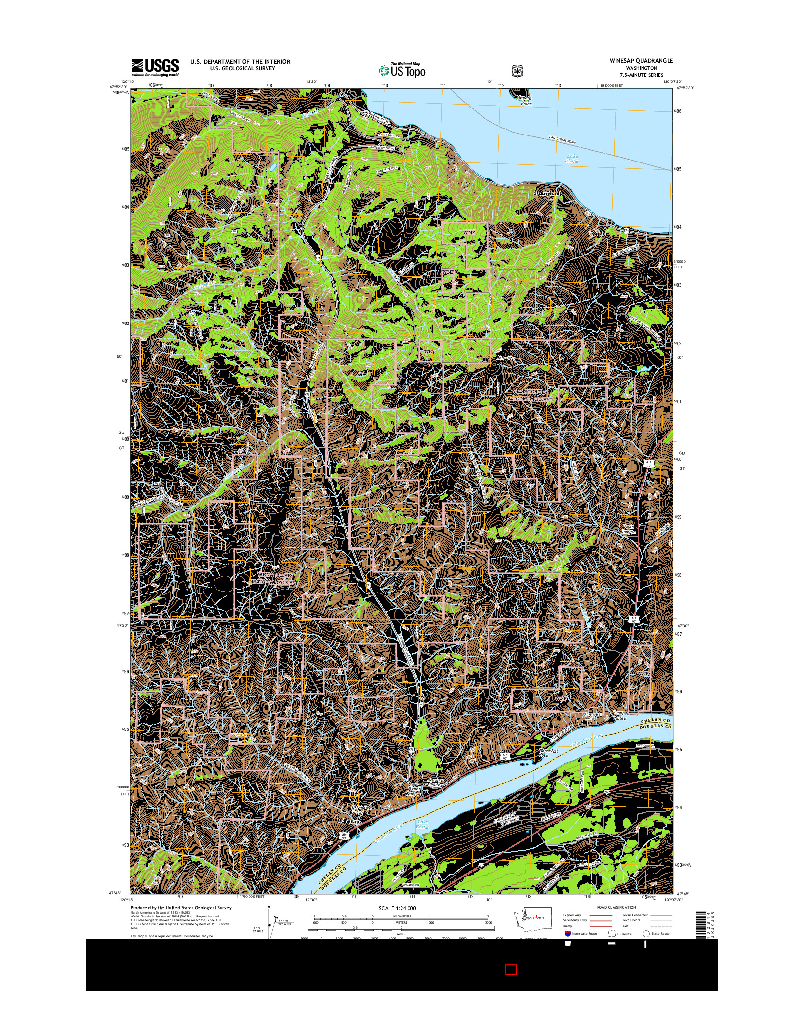 USGS US TOPO 7.5-MINUTE MAP FOR WINESAP, WA 2017