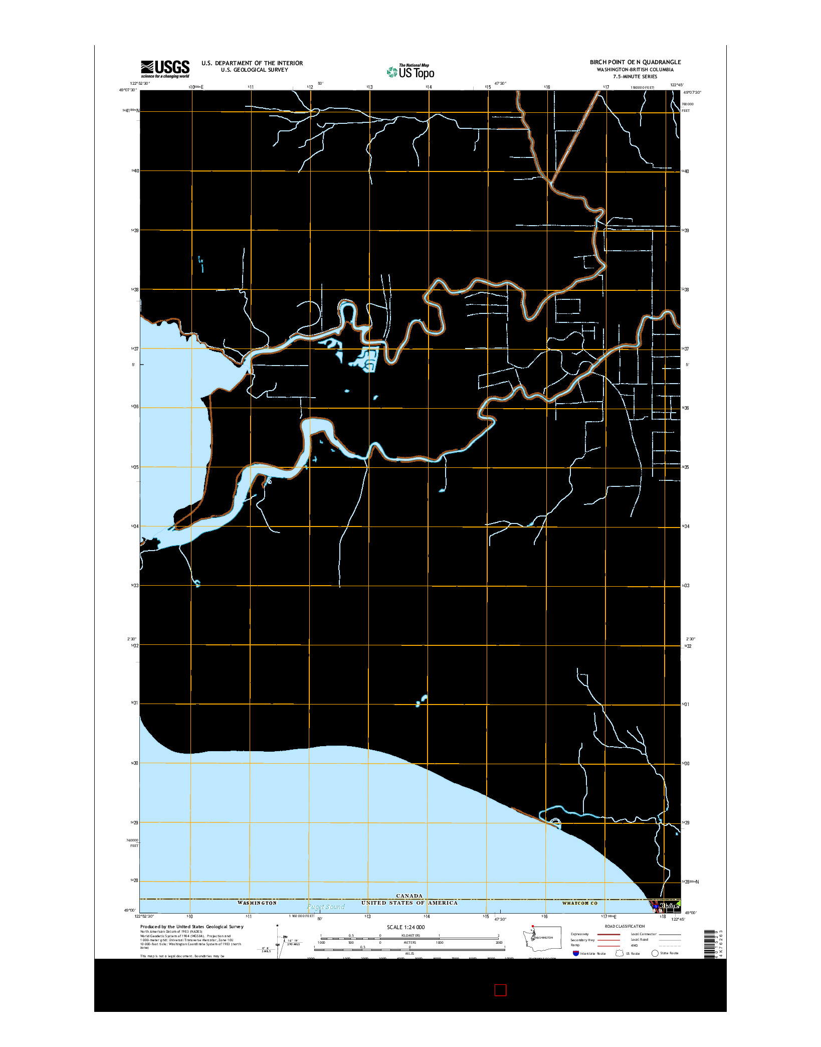 USGS US TOPO 7.5-MINUTE MAP FOR BIRCH POINT OE N, WA-BC 2017