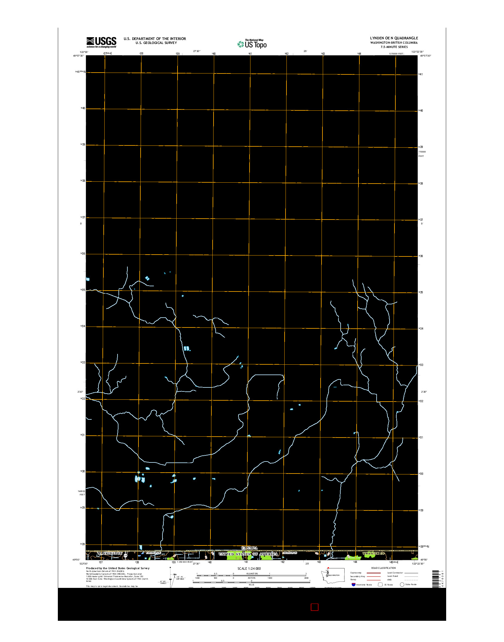 USGS US TOPO 7.5-MINUTE MAP FOR LYNDEN OE N, WA-BC 2017