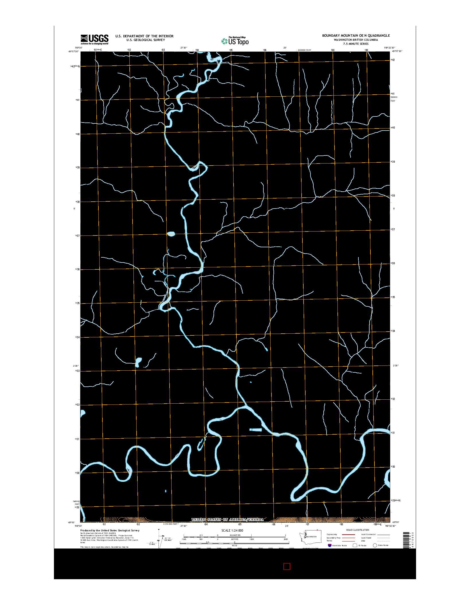 USGS US TOPO 7.5-MINUTE MAP FOR BOUNDARY MOUNTAIN OE N, WA-BC 2017