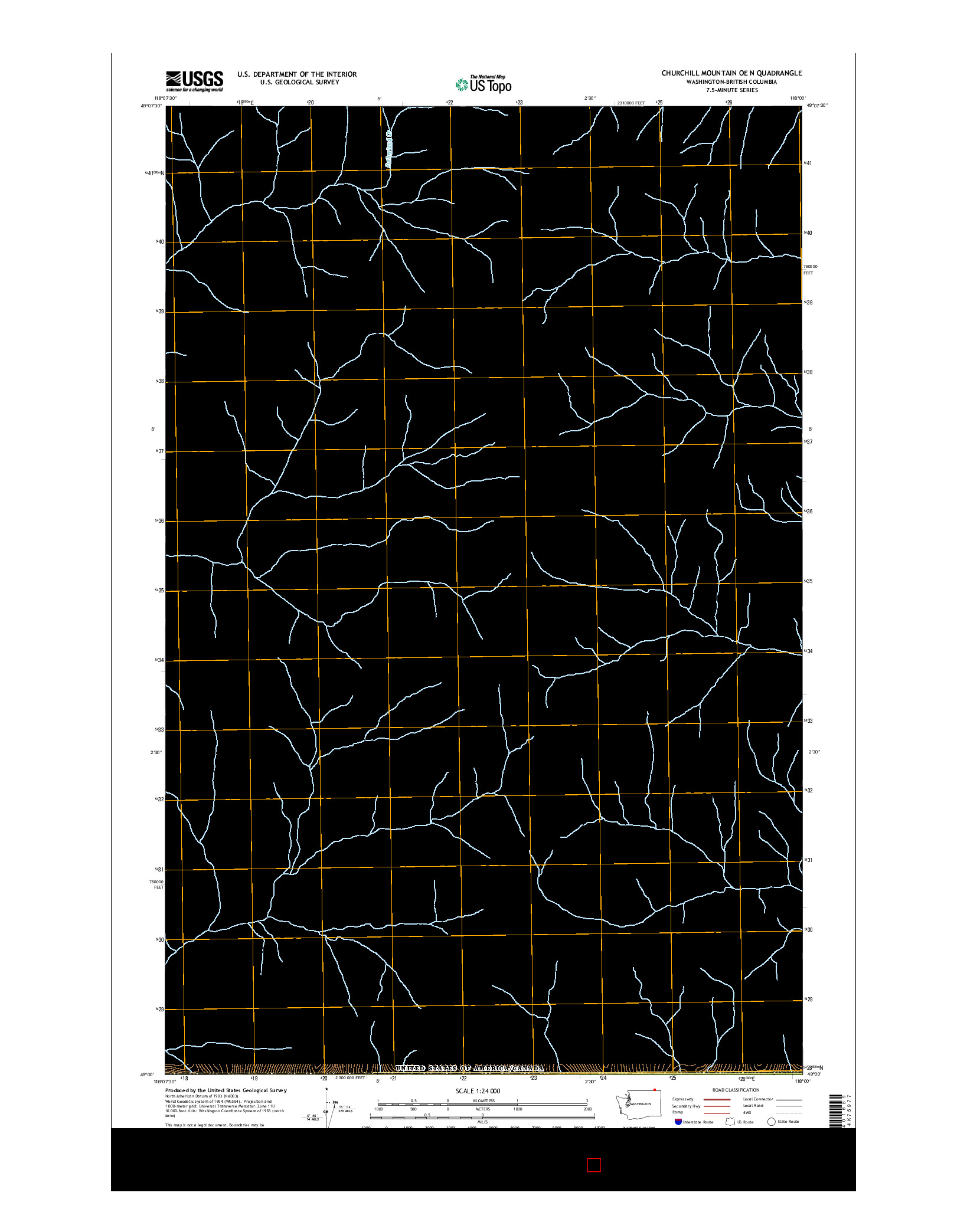 USGS US TOPO 7.5-MINUTE MAP FOR CHURCHILL MOUNTAIN OE N, WA-BC 2017