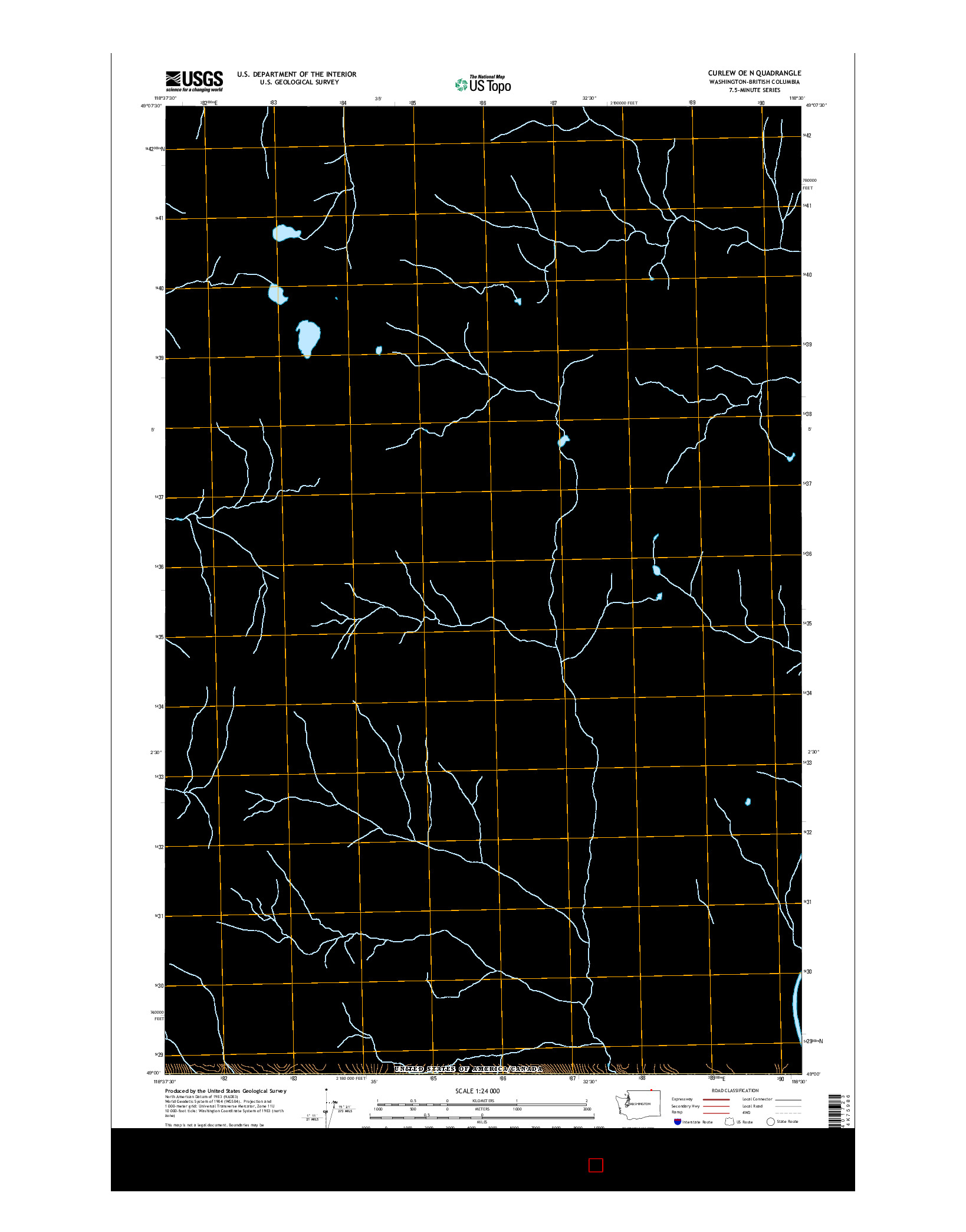 USGS US TOPO 7.5-MINUTE MAP FOR CURLEW OE N, WA-BC 2017