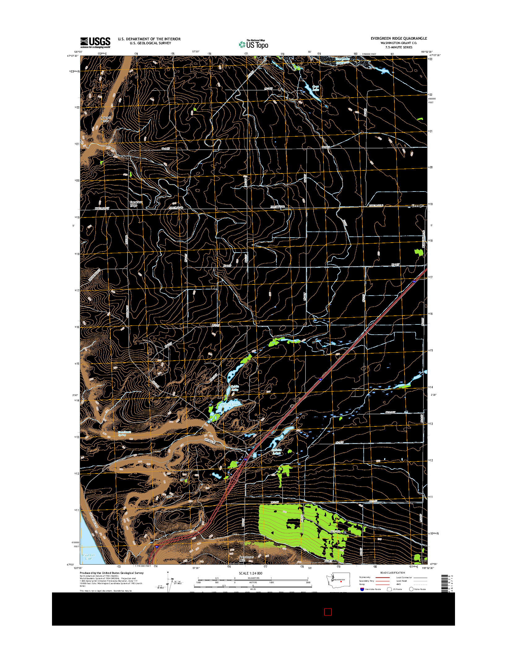 USGS US TOPO 7.5-MINUTE MAP FOR EVERGREEN RIDGE, WA 2017