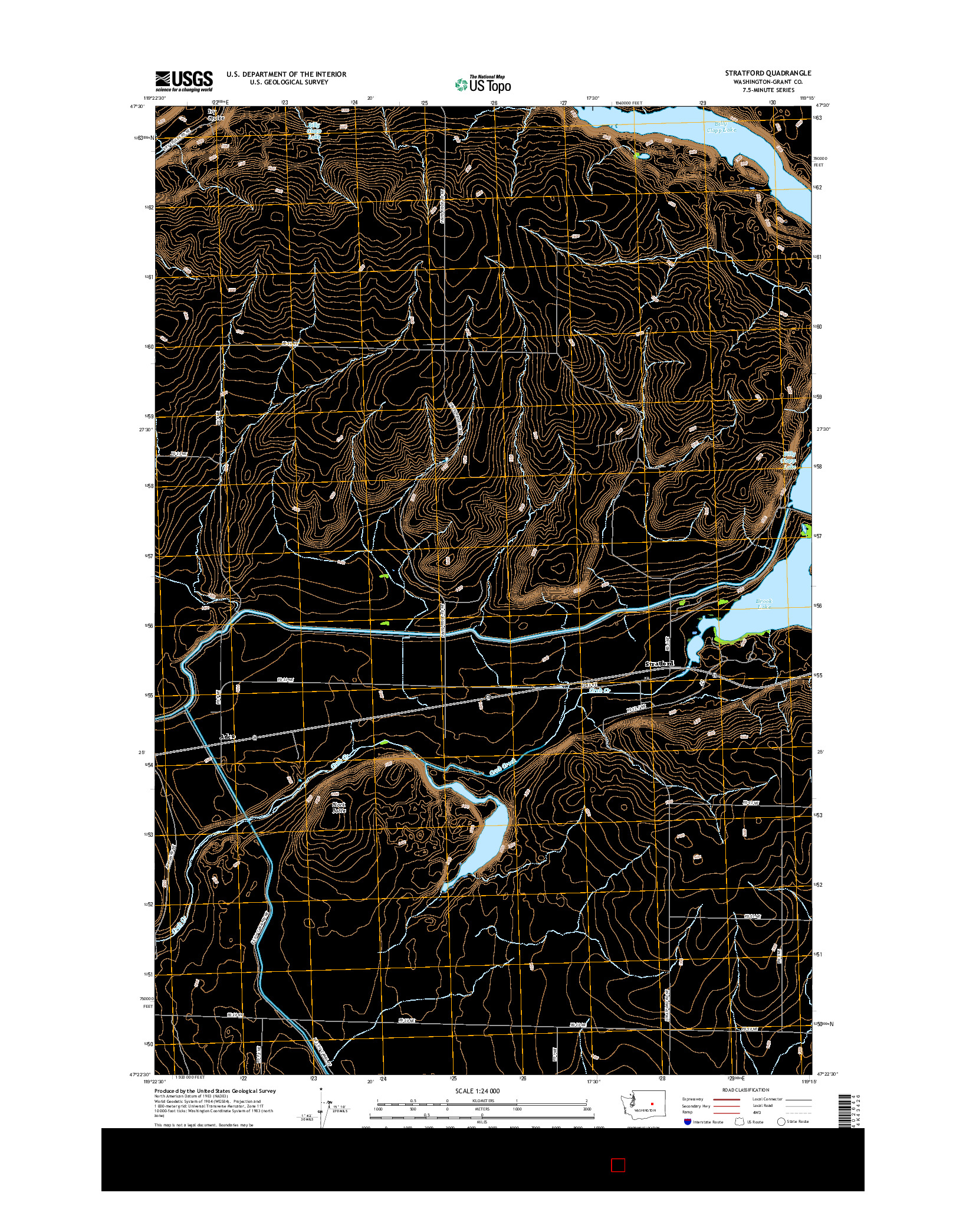 USGS US TOPO 7.5-MINUTE MAP FOR STRATFORD, WA 2017