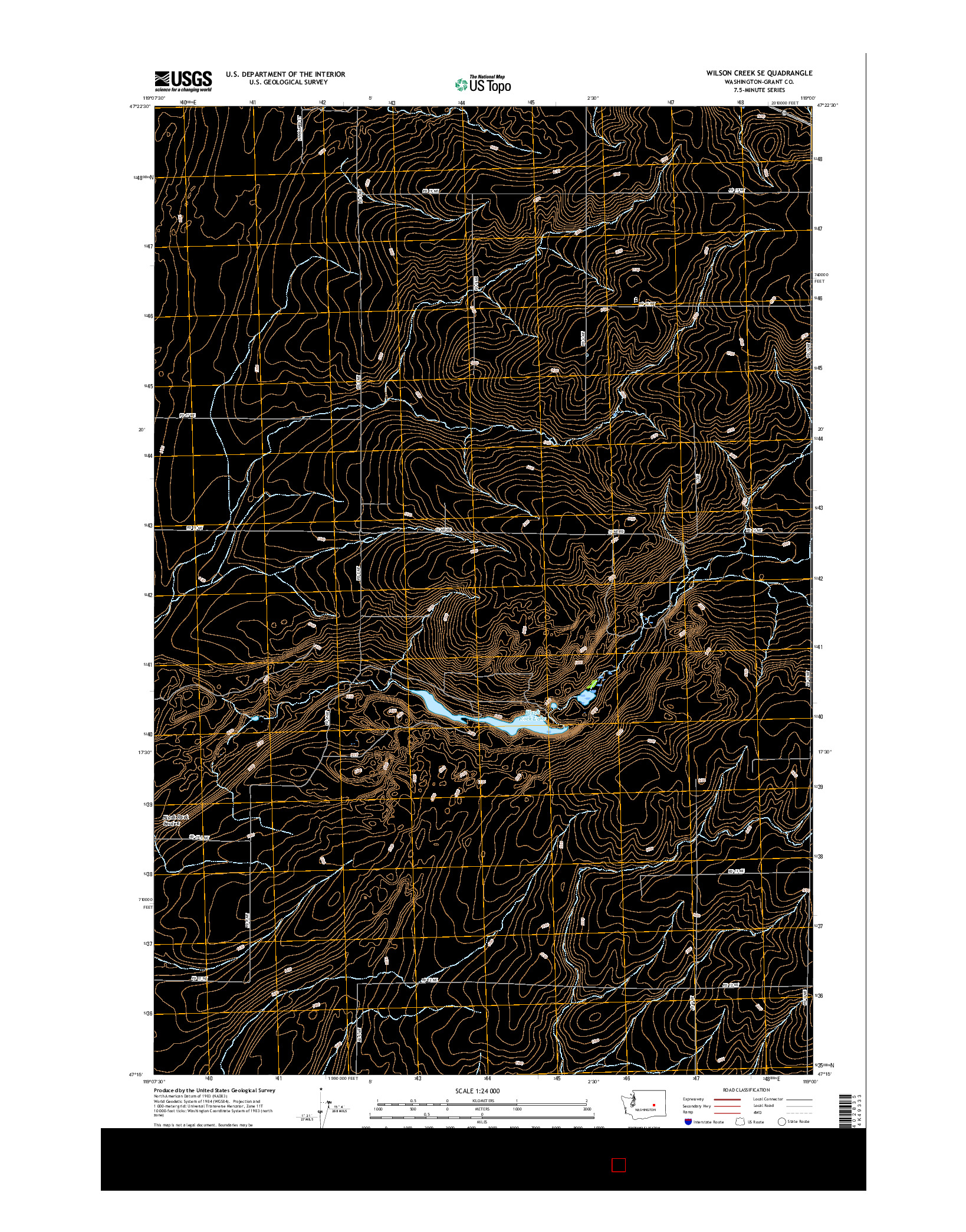 USGS US TOPO 7.5-MINUTE MAP FOR WILSON CREEK SE, WA 2017