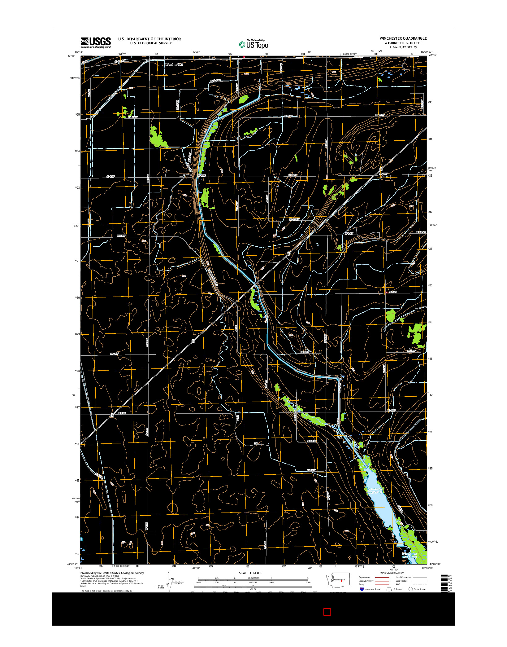 USGS US TOPO 7.5-MINUTE MAP FOR WINCHESTER, WA 2017