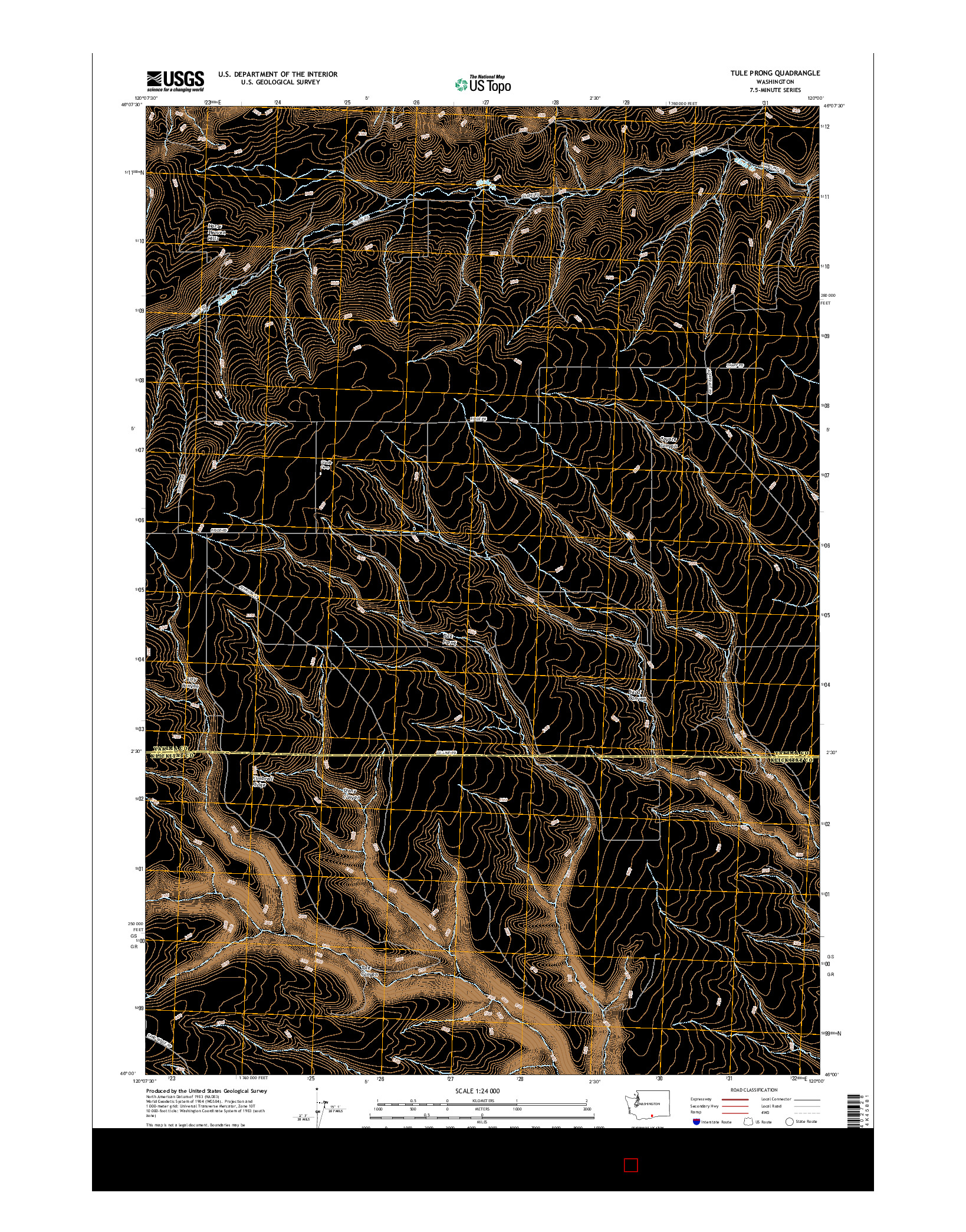 USGS US TOPO 7.5-MINUTE MAP FOR TULE PRONG, WA 2017