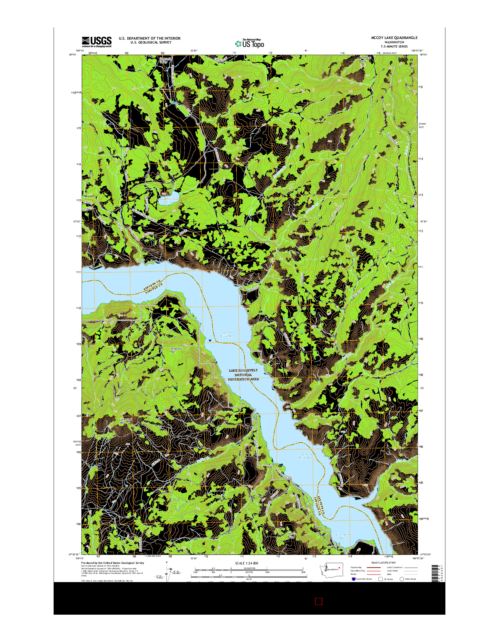USGS US TOPO 7.5-MINUTE MAP FOR MCCOY LAKE, WA 2017