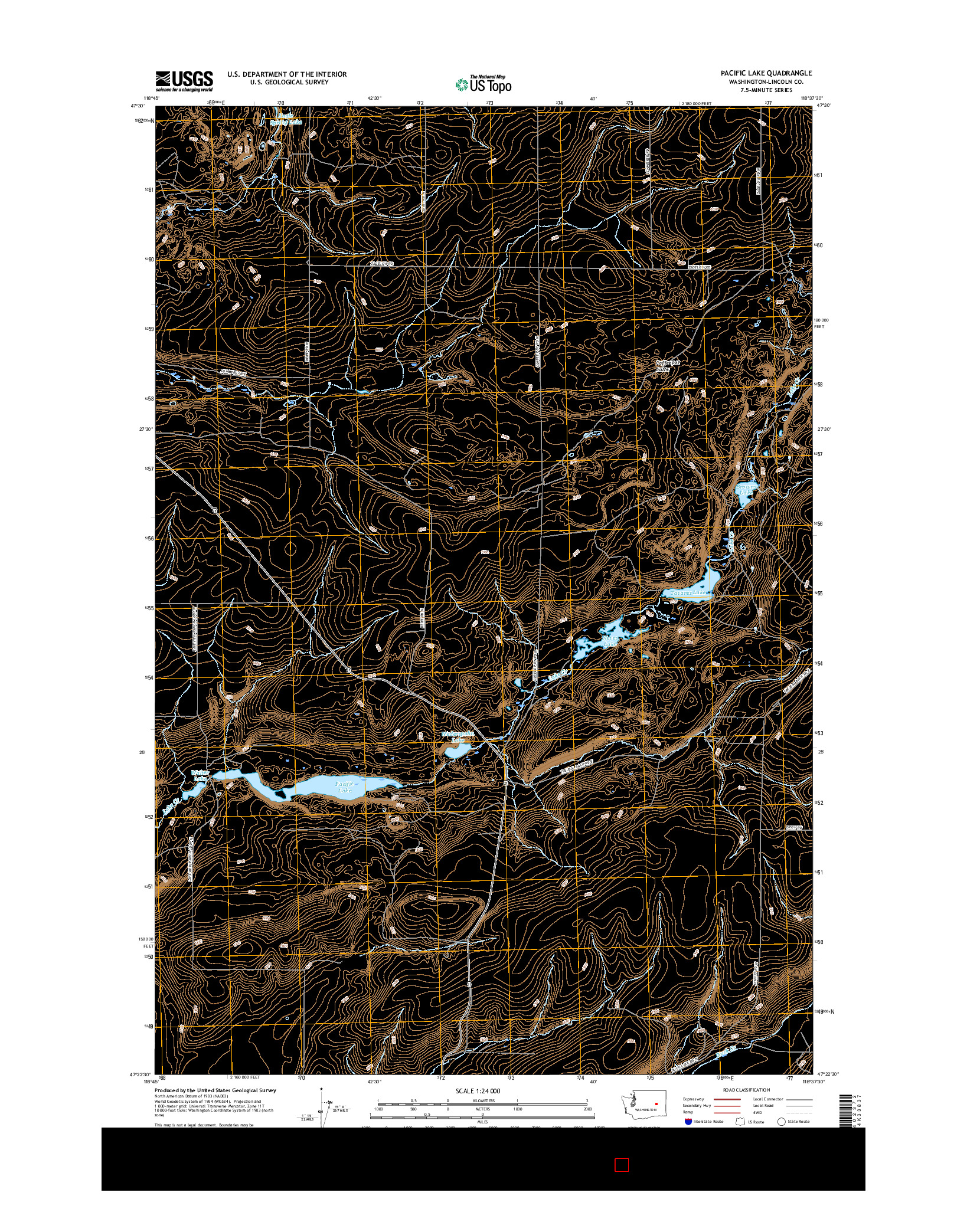 USGS US TOPO 7.5-MINUTE MAP FOR PACIFIC LAKE, WA 2017