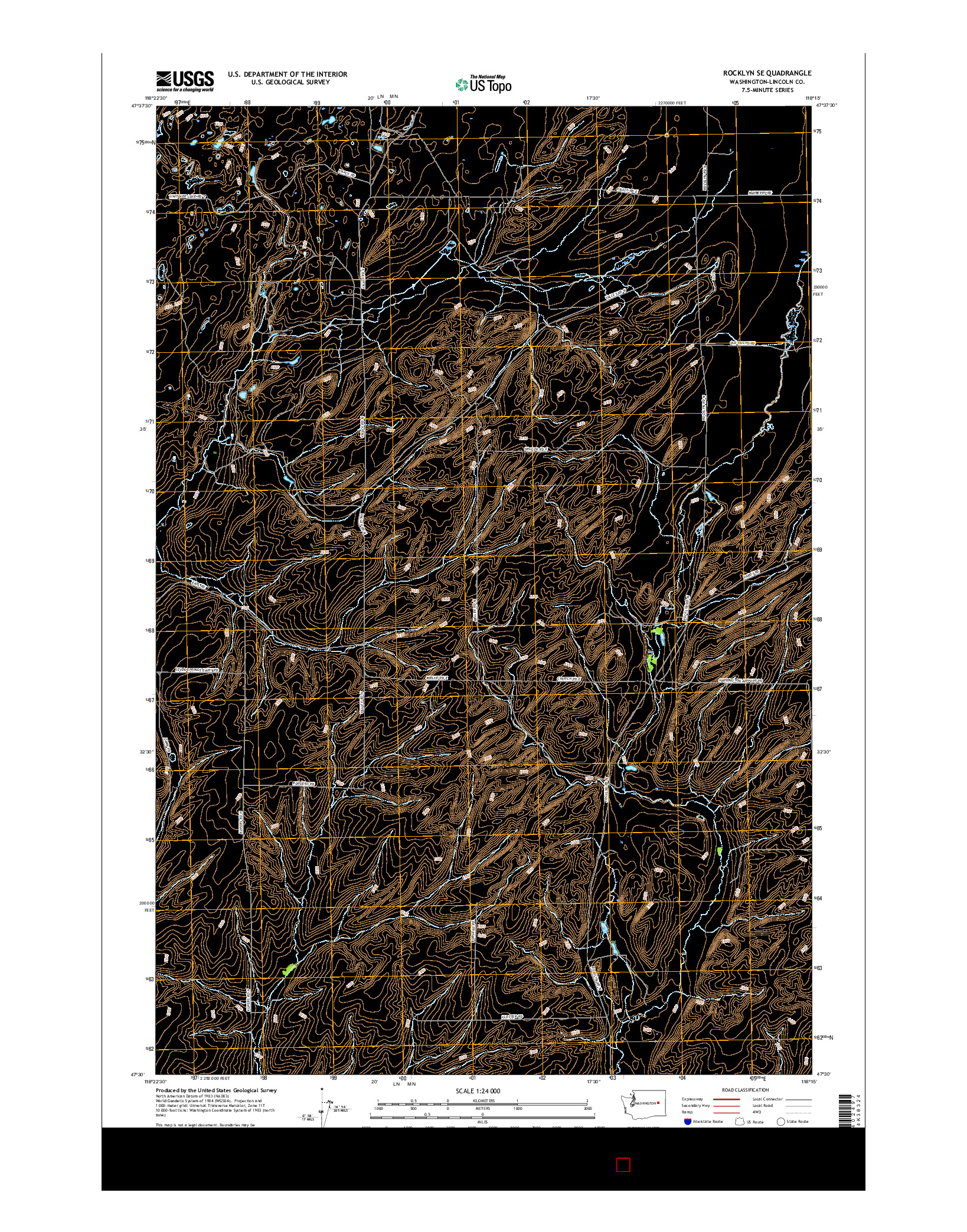 USGS US TOPO 7.5-MINUTE MAP FOR ROCKLYN SE, WA 2017