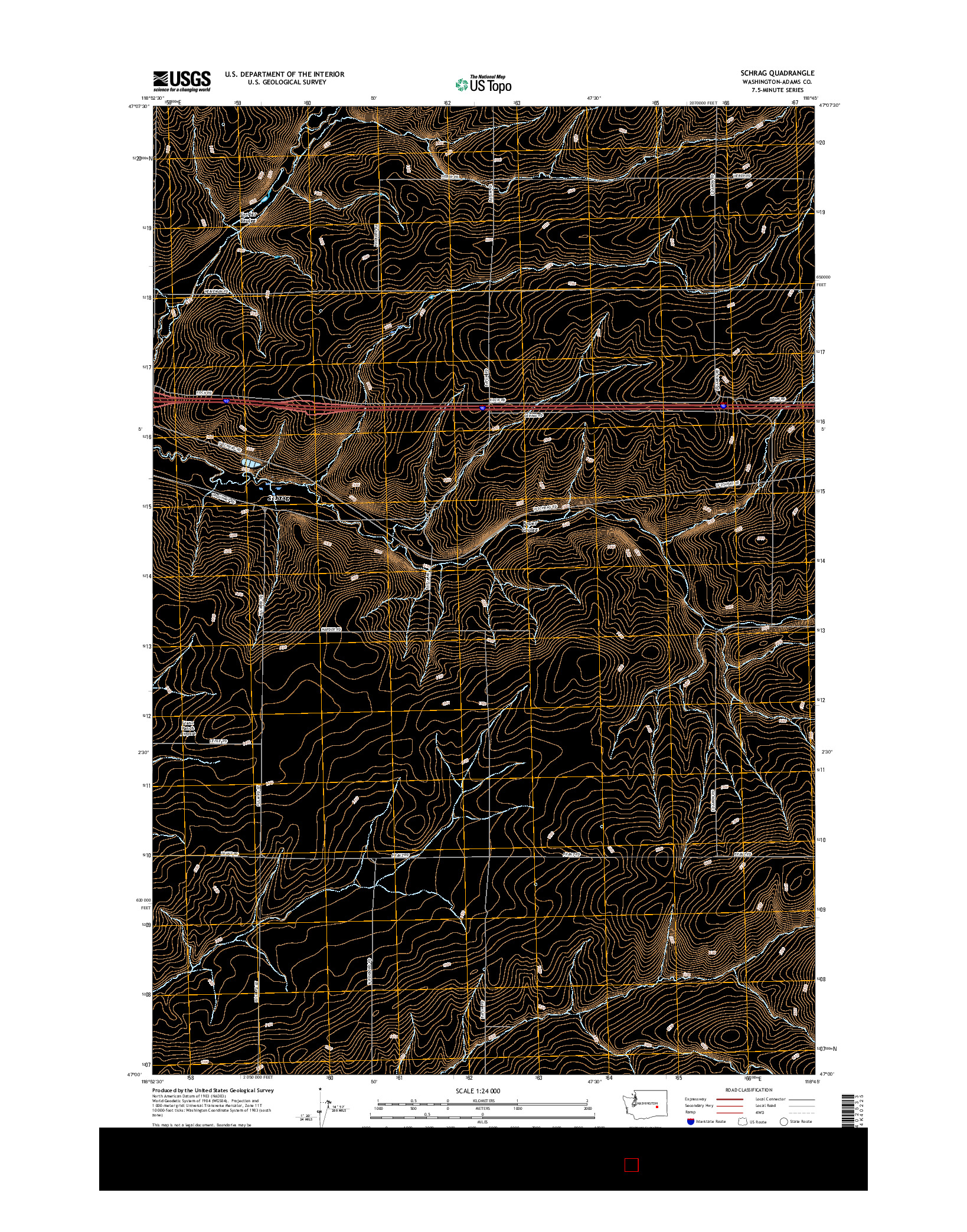 USGS US TOPO 7.5-MINUTE MAP FOR SCHRAG, WA 2017