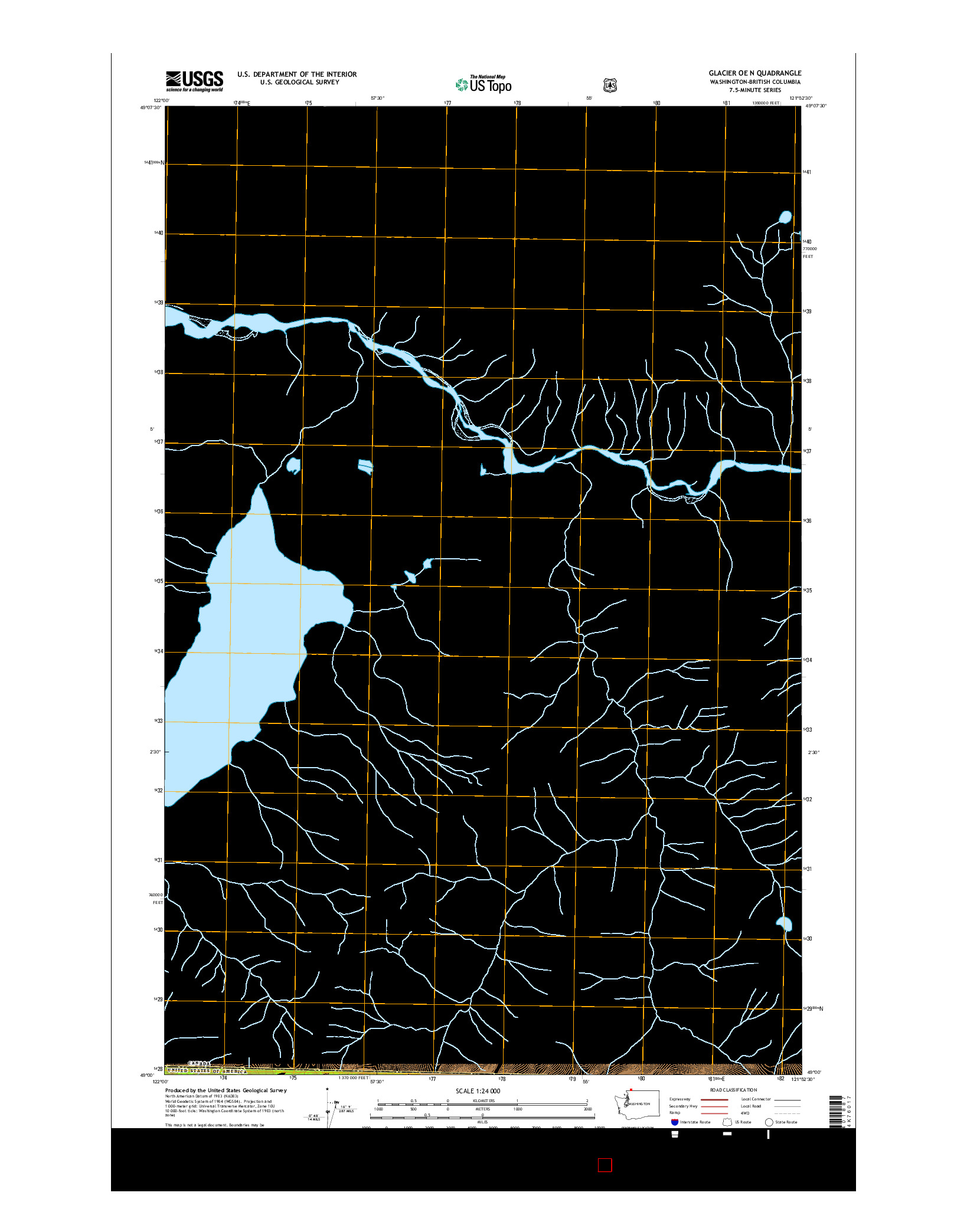 USGS US TOPO 7.5-MINUTE MAP FOR GLACIER OE N, WA-BC 2017