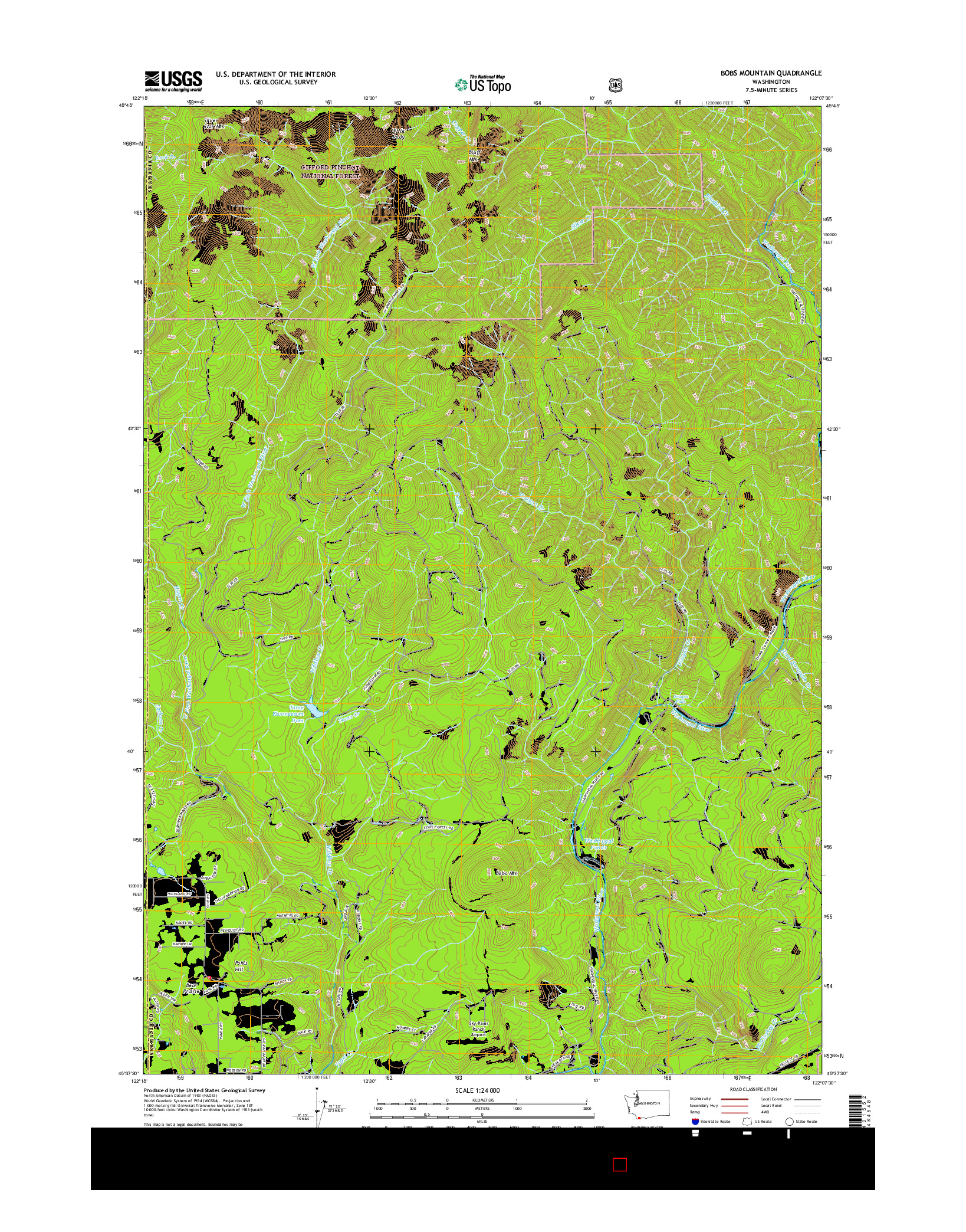 USGS US TOPO 7.5-MINUTE MAP FOR BOBS MOUNTAIN, WA 2017