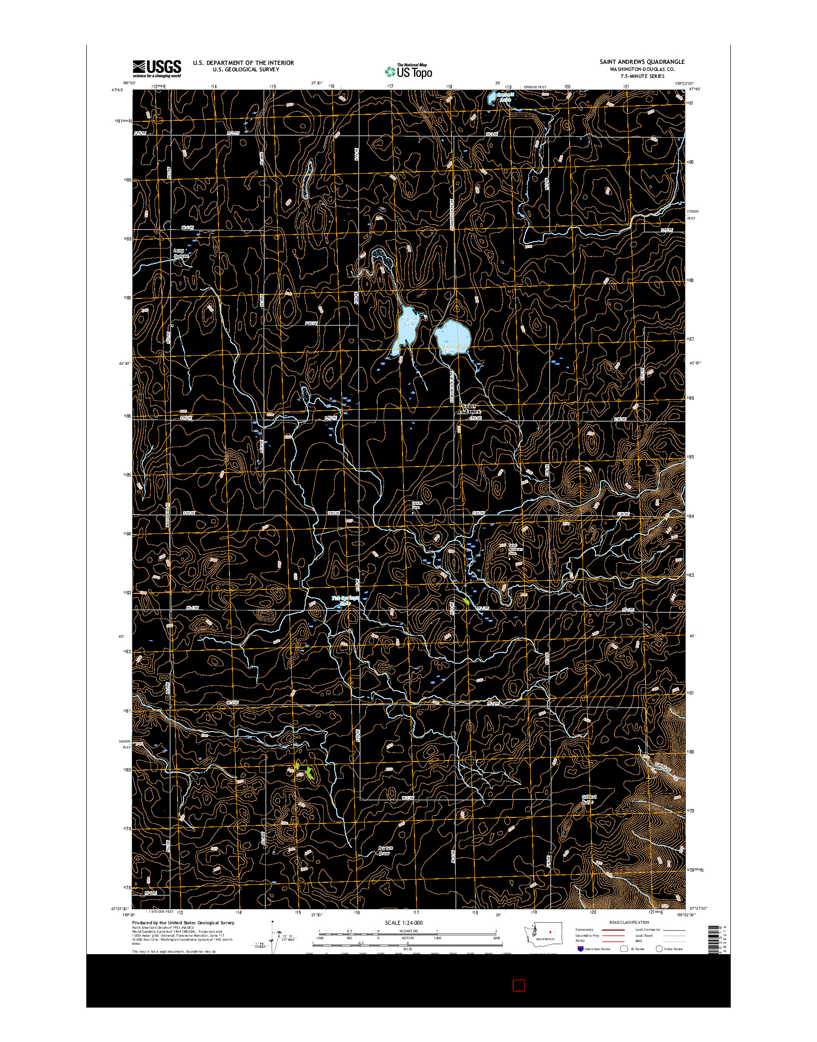 USGS US TOPO 7.5-MINUTE MAP FOR SAINT ANDREWS, WA 2017