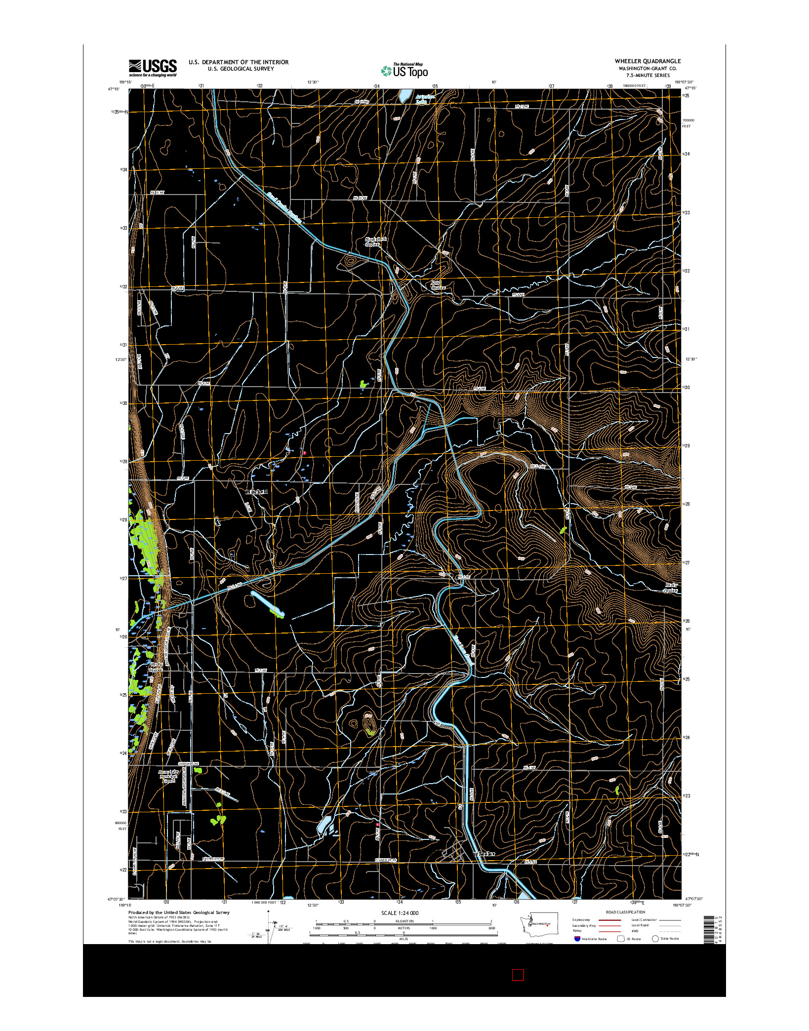 USGS US TOPO 7.5-MINUTE MAP FOR WHEELER, WA 2017