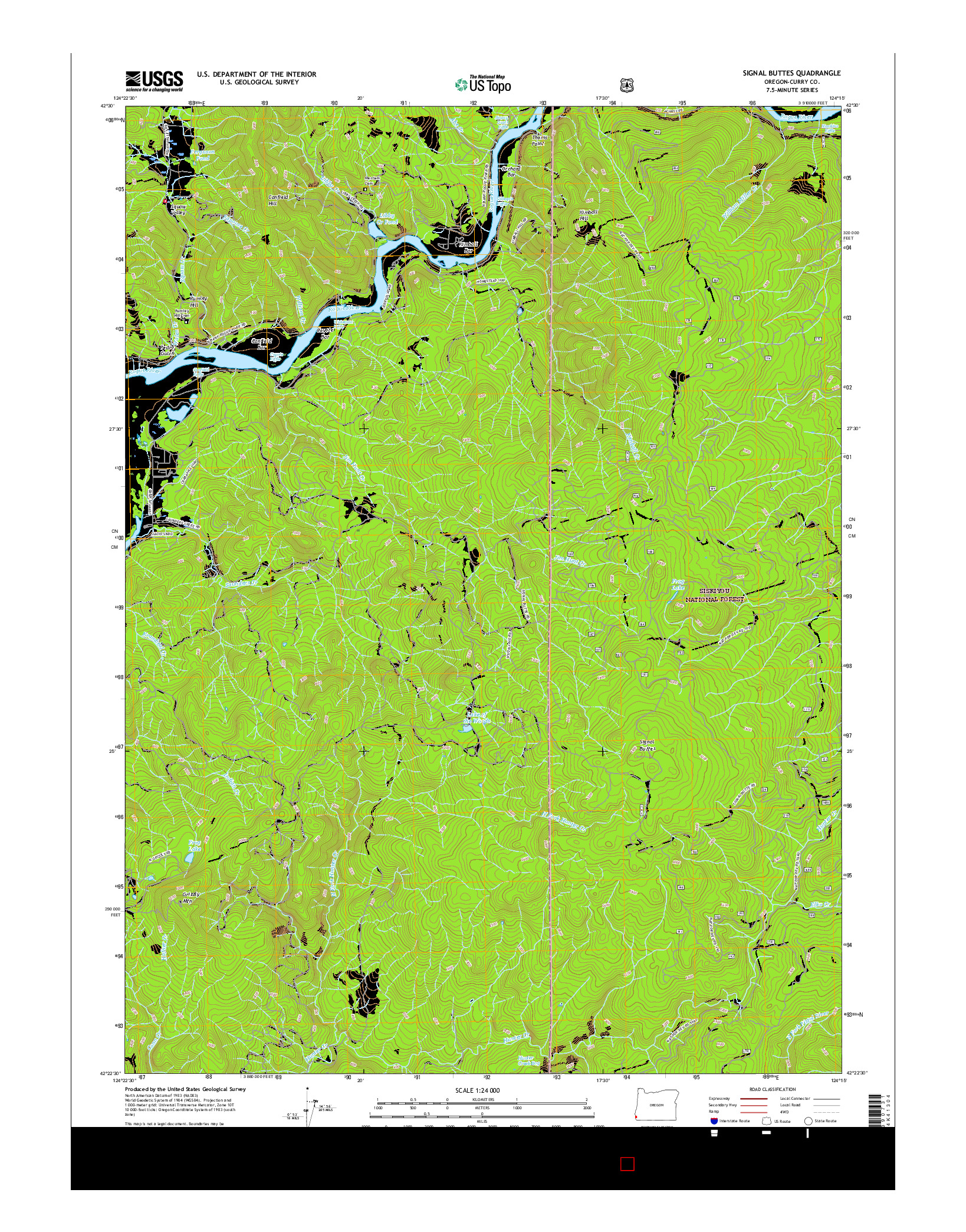 USGS US TOPO 7.5-MINUTE MAP FOR SIGNAL BUTTES, OR 2017