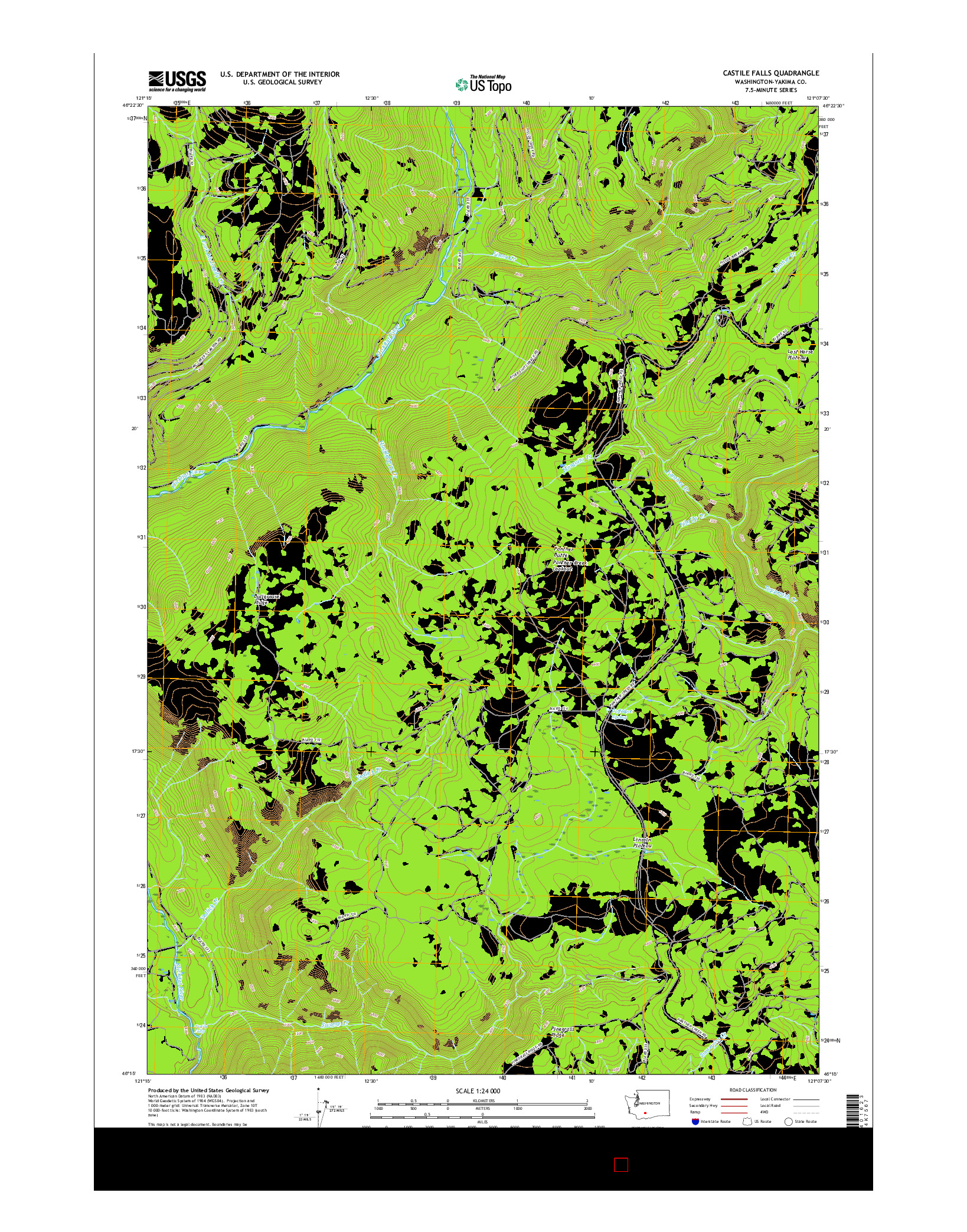 USGS US TOPO 7.5-MINUTE MAP FOR CASTILE FALLS, WA 2017