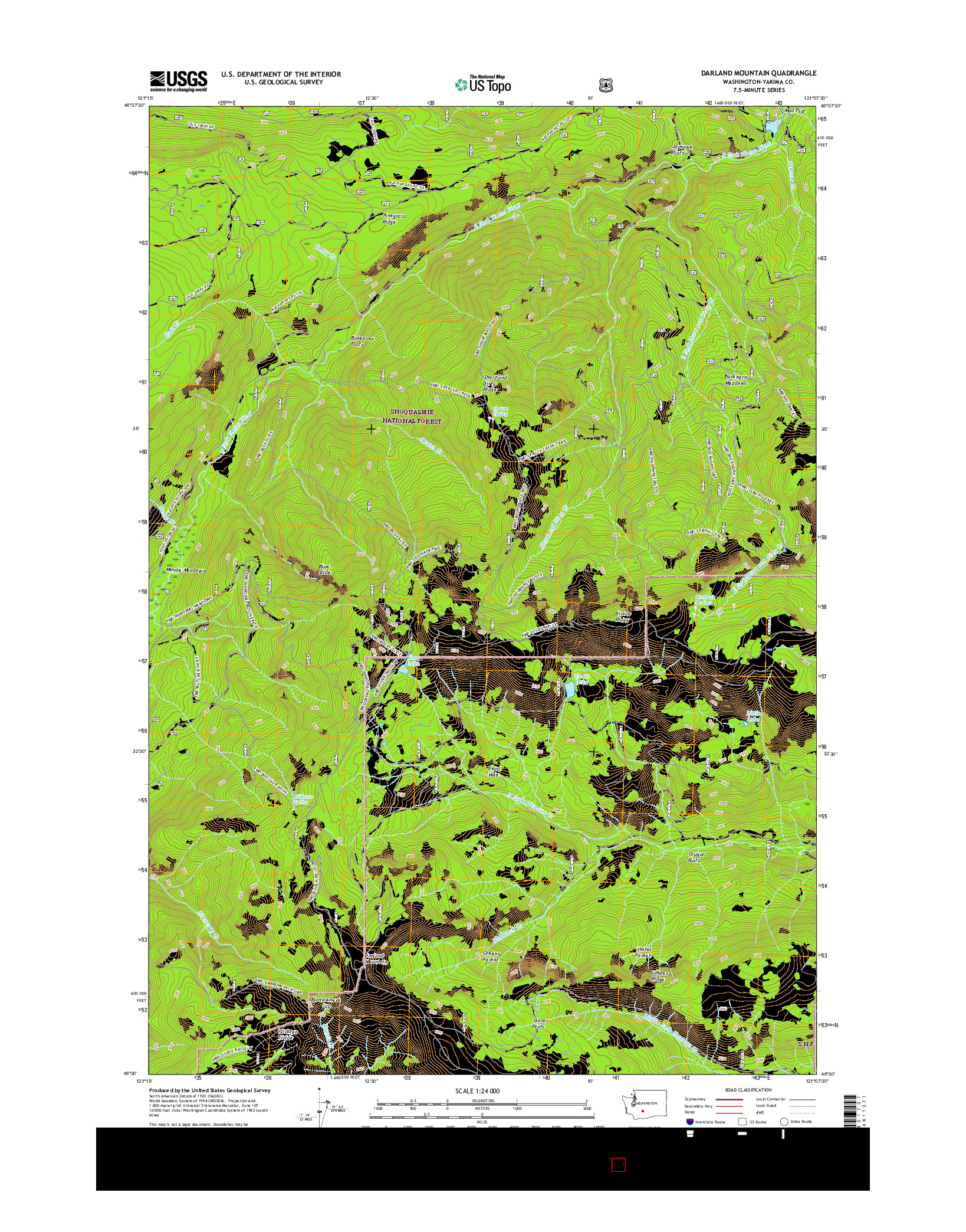 USGS US TOPO 7.5-MINUTE MAP FOR DARLAND MOUNTAIN, WA 2017