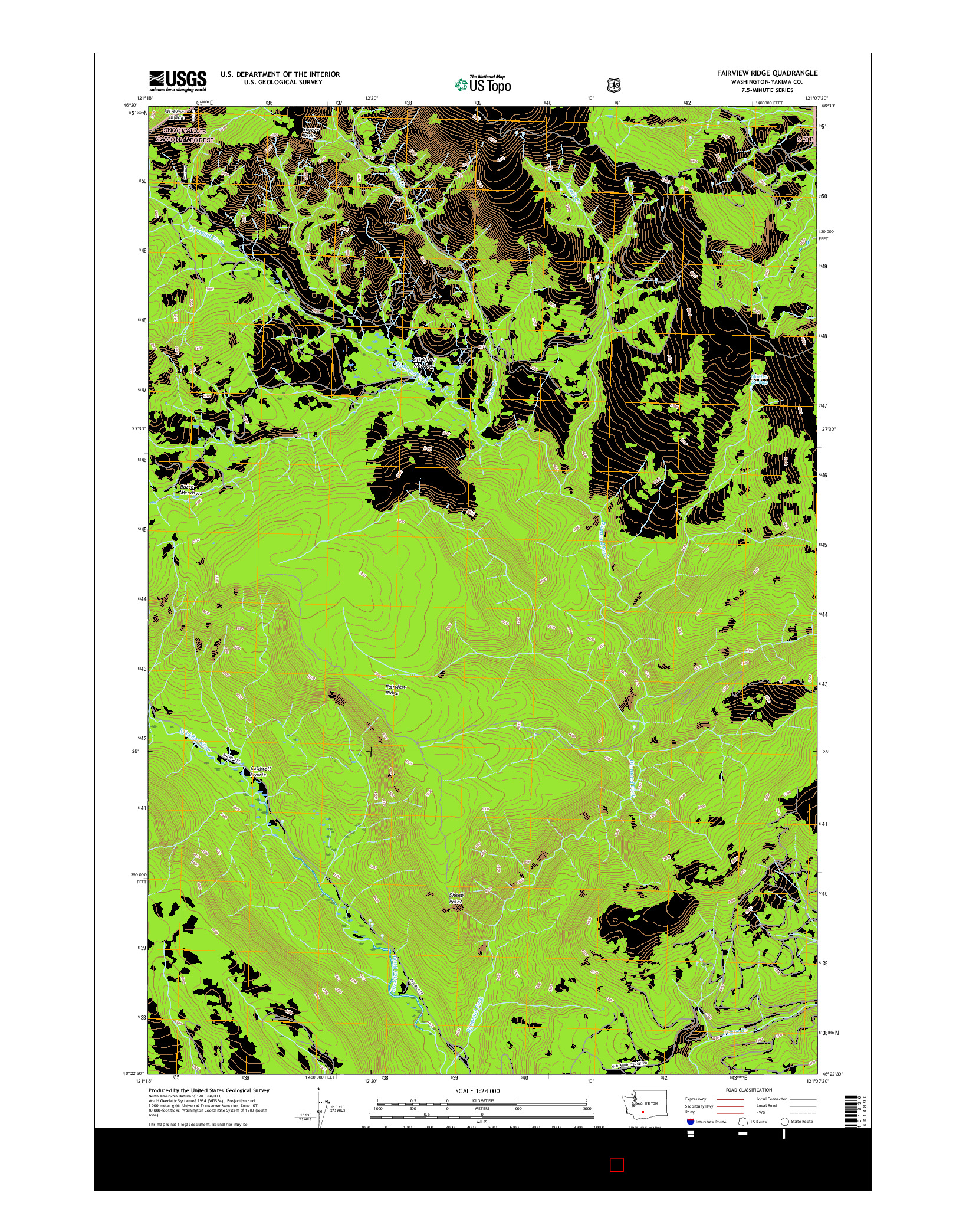 USGS US TOPO 7.5-MINUTE MAP FOR FAIRVIEW RIDGE, WA 2017