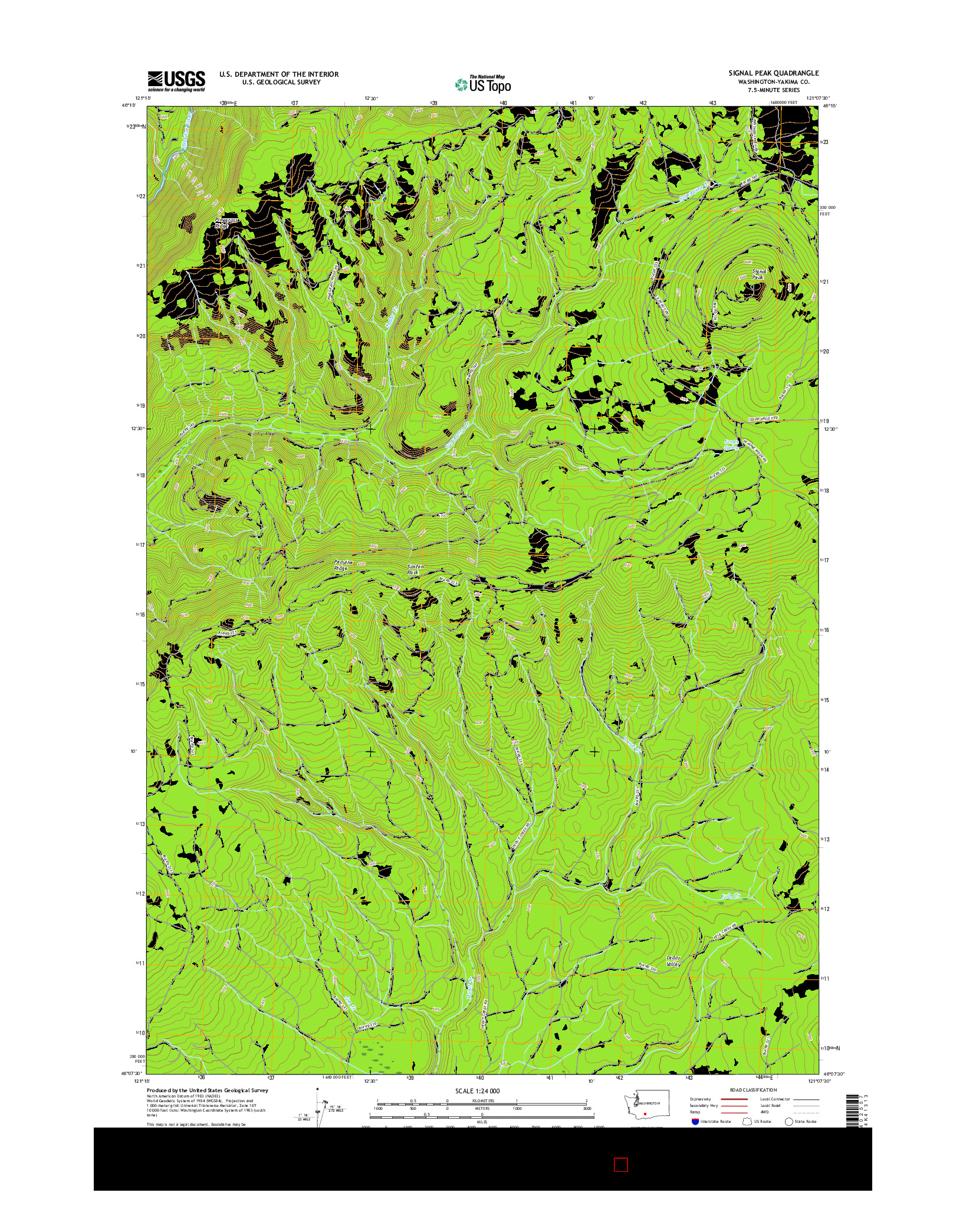 USGS US TOPO 7.5-MINUTE MAP FOR SIGNAL PEAK, WA 2017