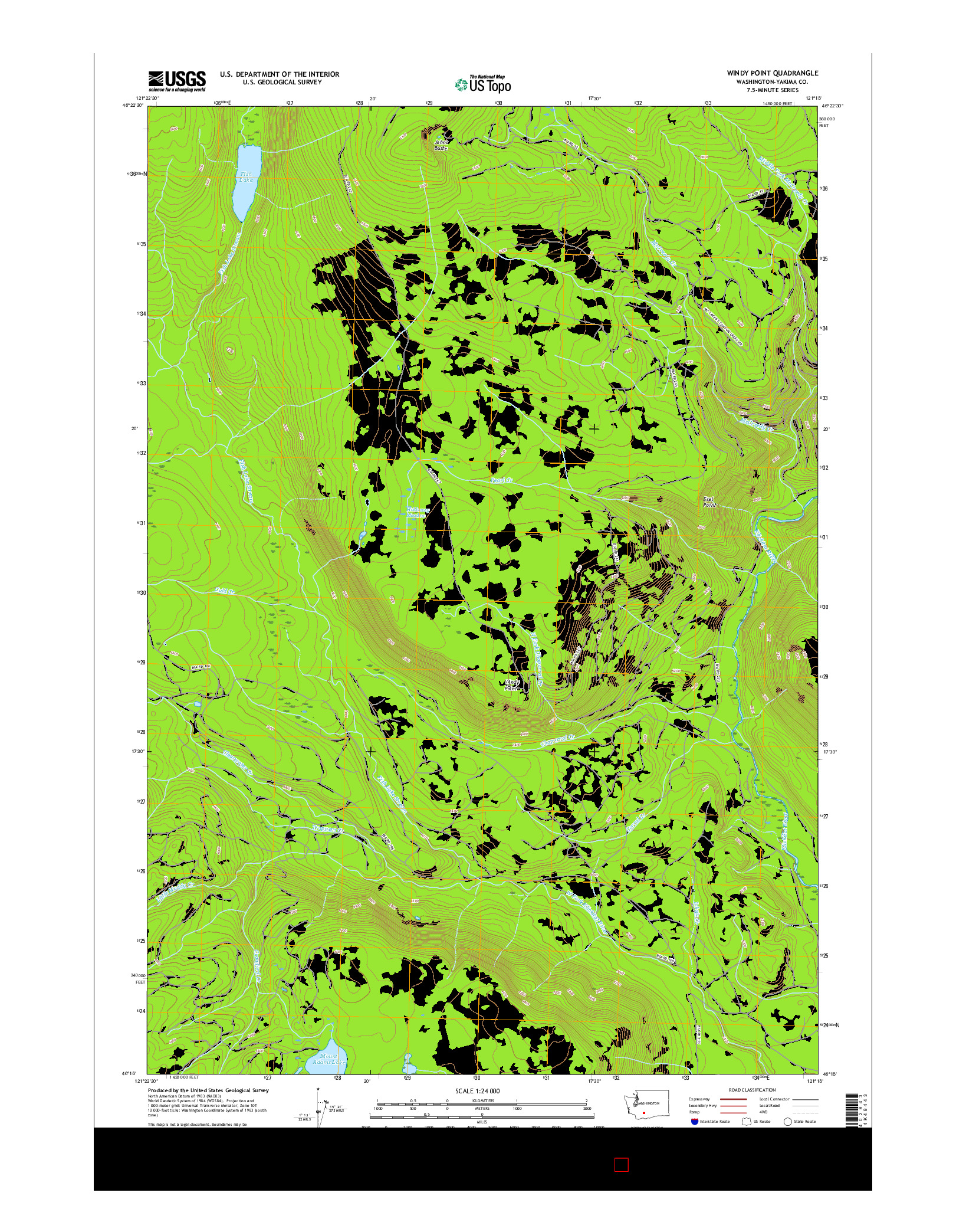 USGS US TOPO 7.5-MINUTE MAP FOR WINDY POINT, WA 2017