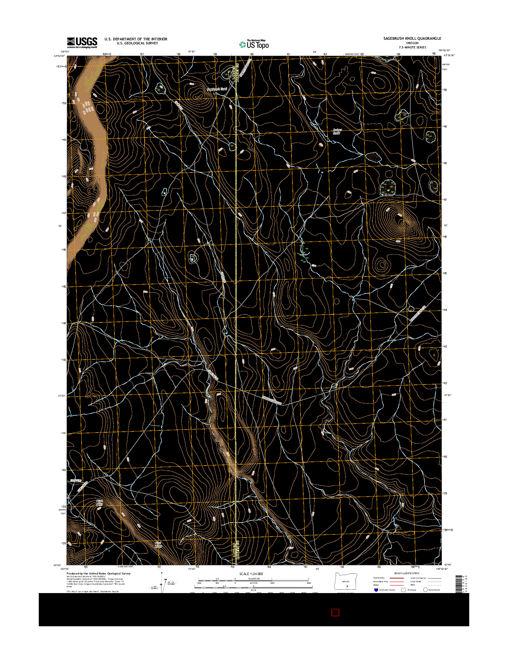 USGS US TOPO 7.5-MINUTE MAP FOR SAGEBRUSH KNOLL, OR 2017