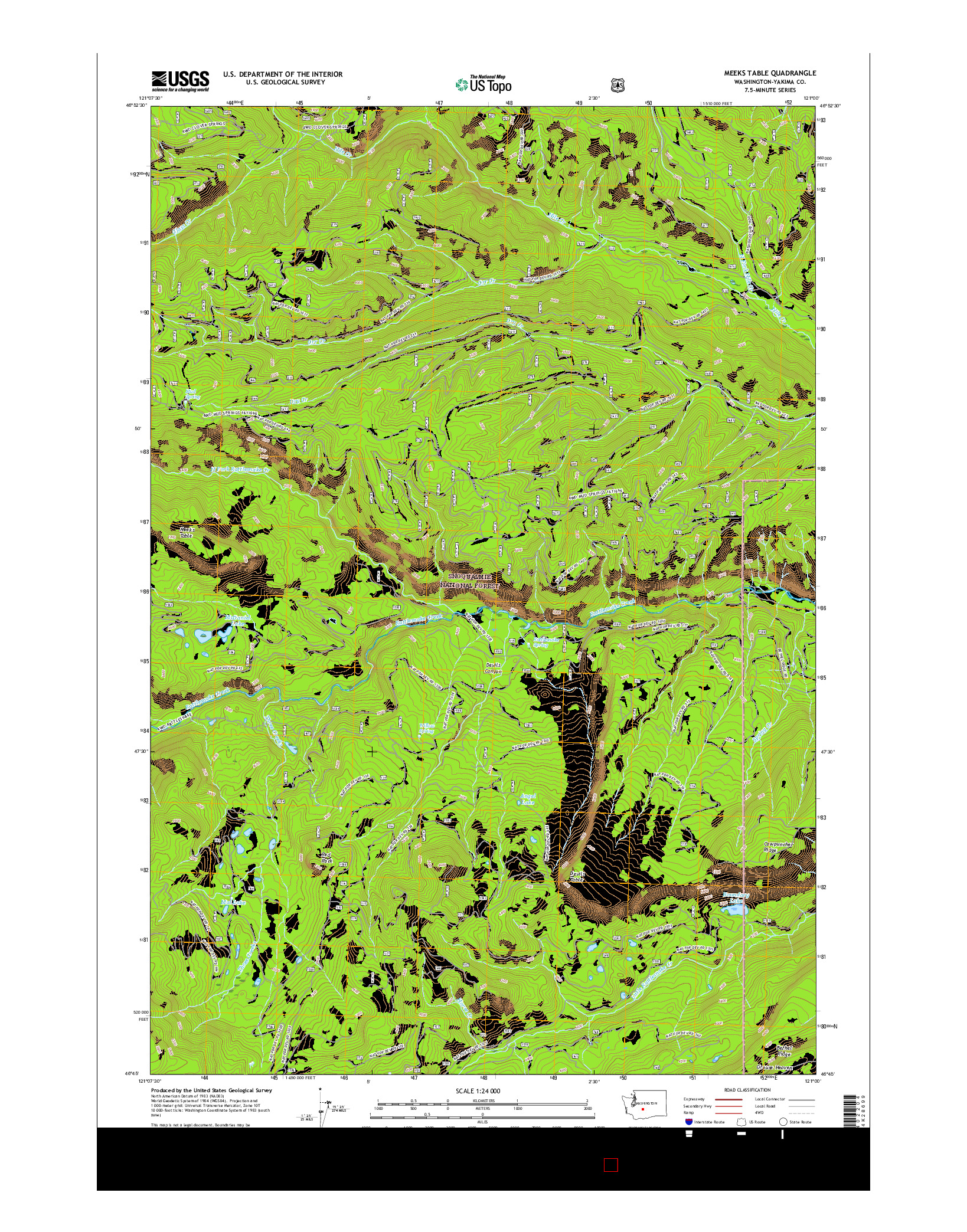 USGS US TOPO 7.5-MINUTE MAP FOR MEEKS TABLE, WA 2017