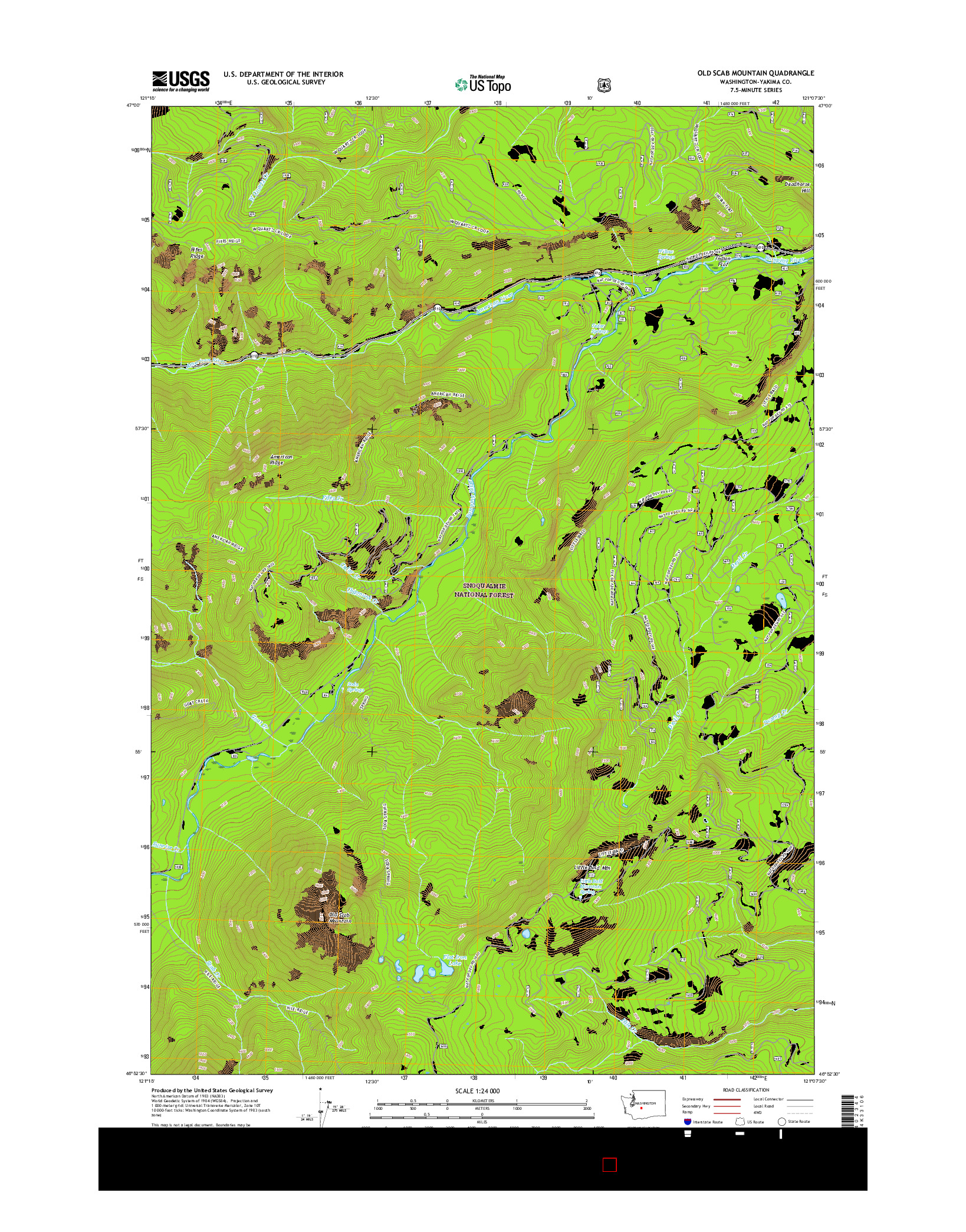 USGS US TOPO 7.5-MINUTE MAP FOR OLD SCAB MOUNTAIN, WA 2017