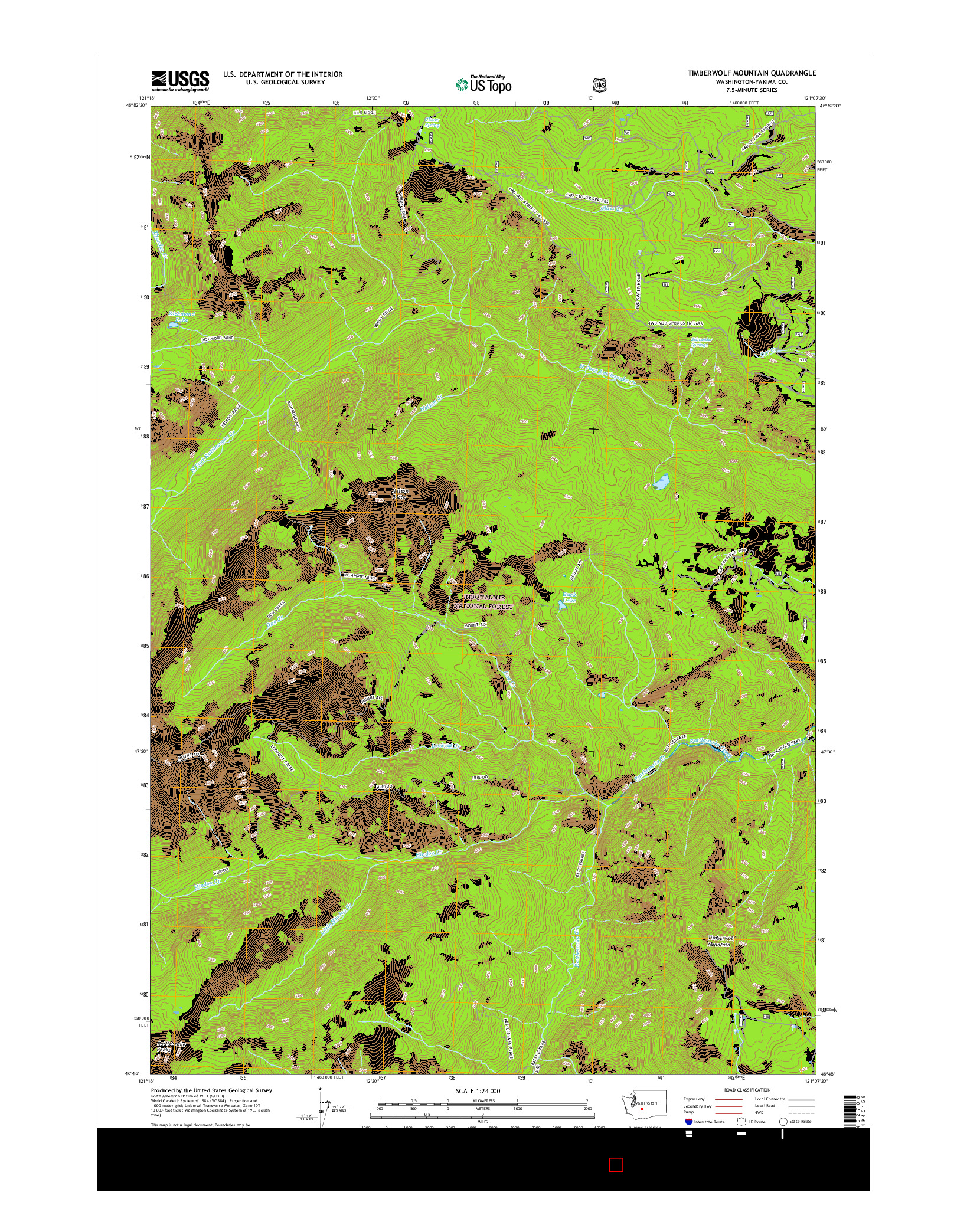 USGS US TOPO 7.5-MINUTE MAP FOR TIMBERWOLF MOUNTAIN, WA 2017