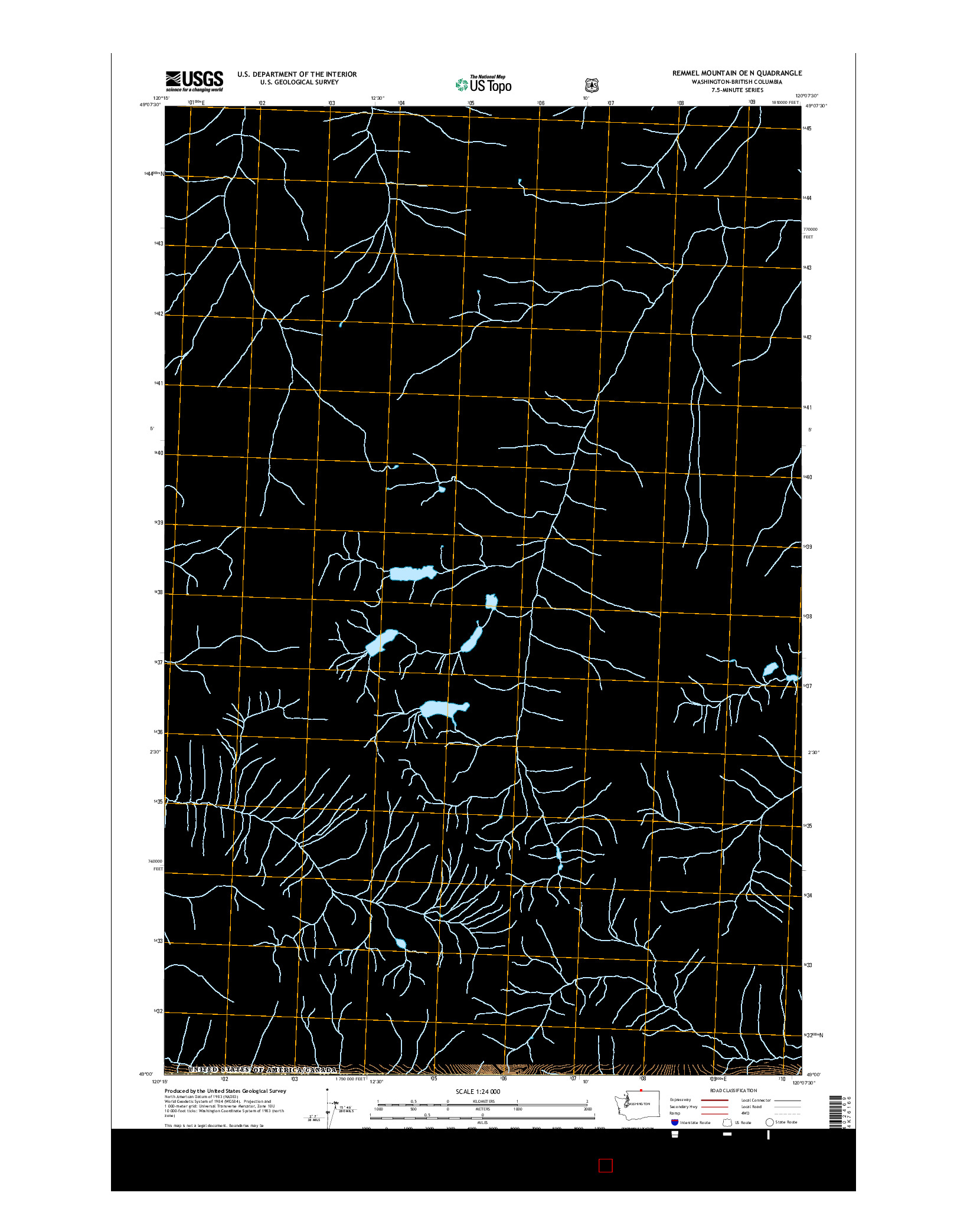 USGS US TOPO 7.5-MINUTE MAP FOR REMMEL MOUNTAIN OE N, WA-BC 2017