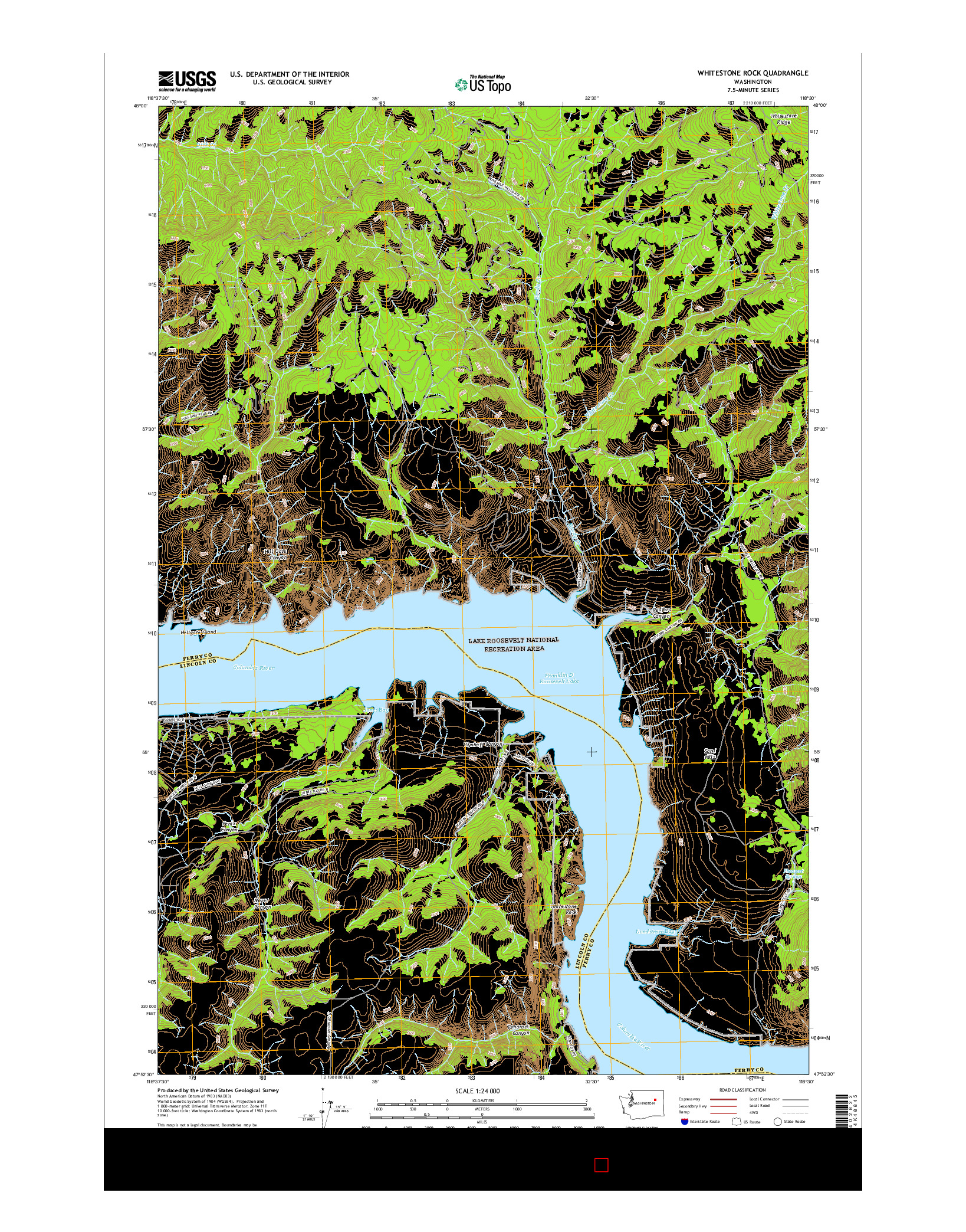 USGS US TOPO 7.5-MINUTE MAP FOR WHITESTONE ROCK, WA 2017