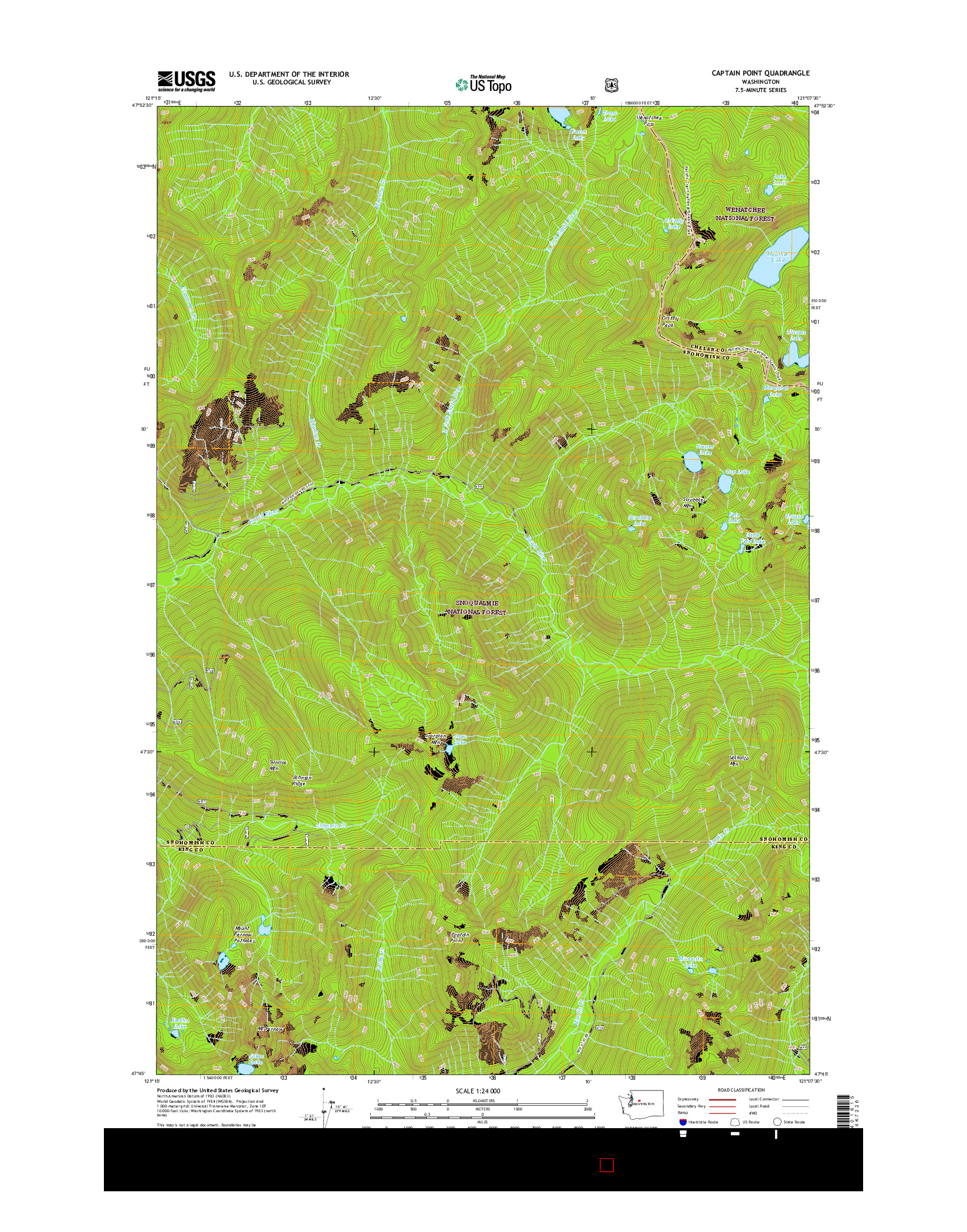 USGS US TOPO 7.5-MINUTE MAP FOR CAPTAIN POINT, WA 2017