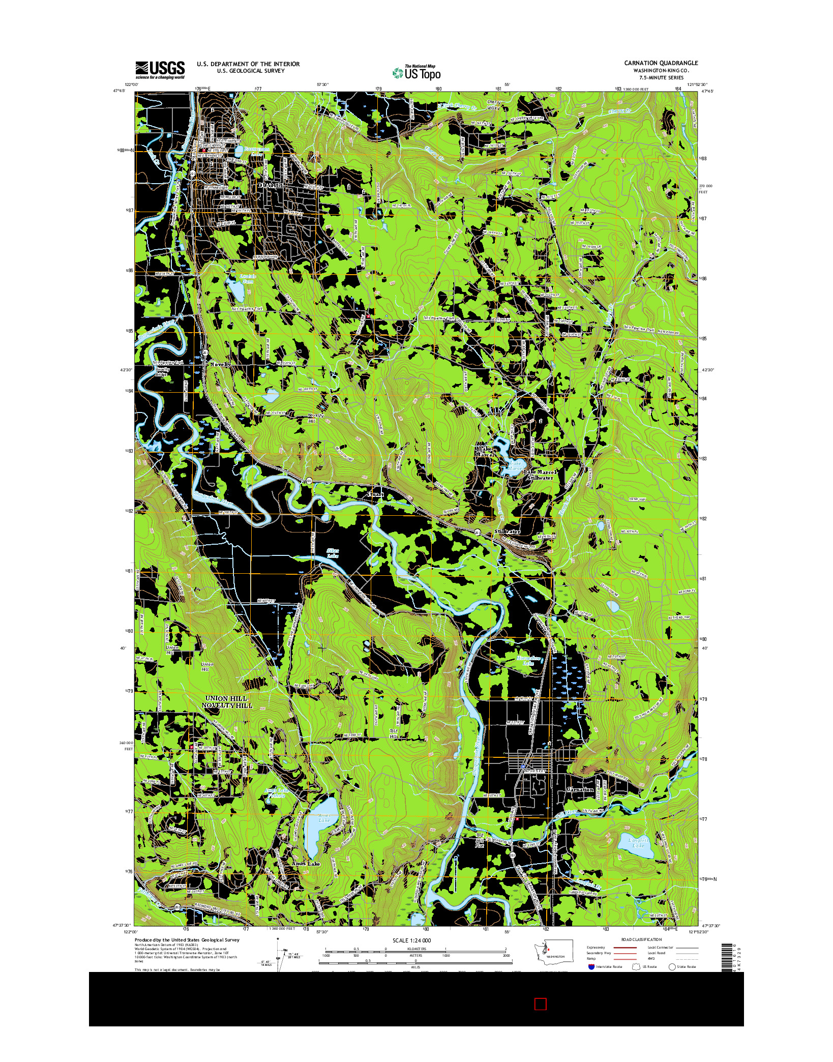 USGS US TOPO 7.5-MINUTE MAP FOR CARNATION, WA 2017