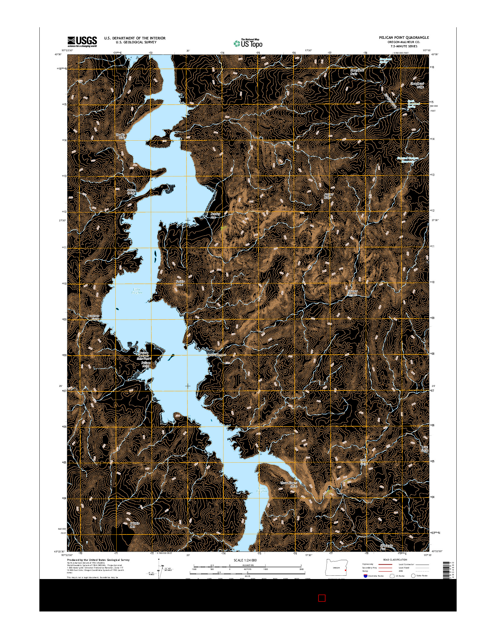 USGS US TOPO 7.5-MINUTE MAP FOR PELICAN POINT, OR 2017