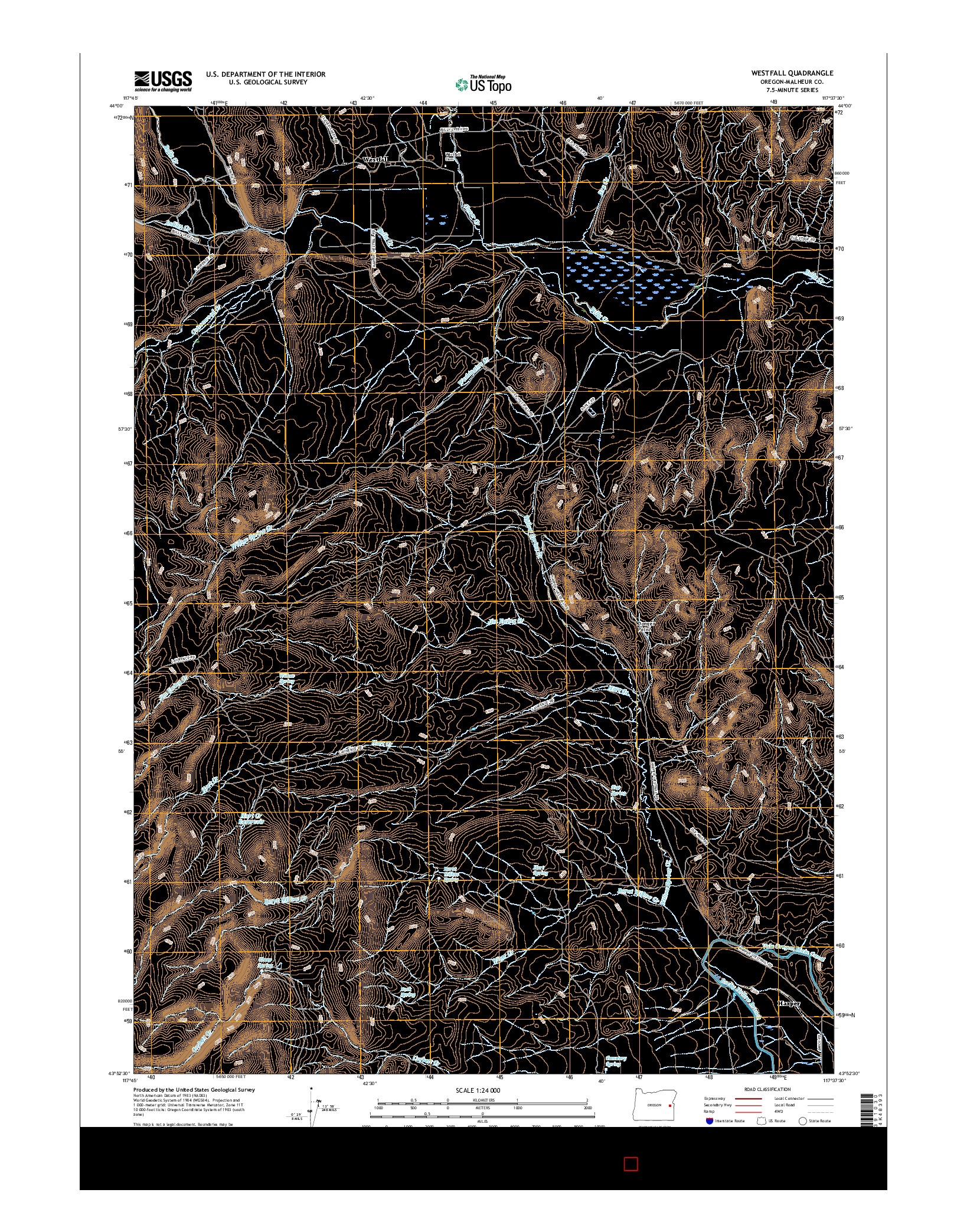 USGS US TOPO 7.5-MINUTE MAP FOR WESTFALL, OR 2017