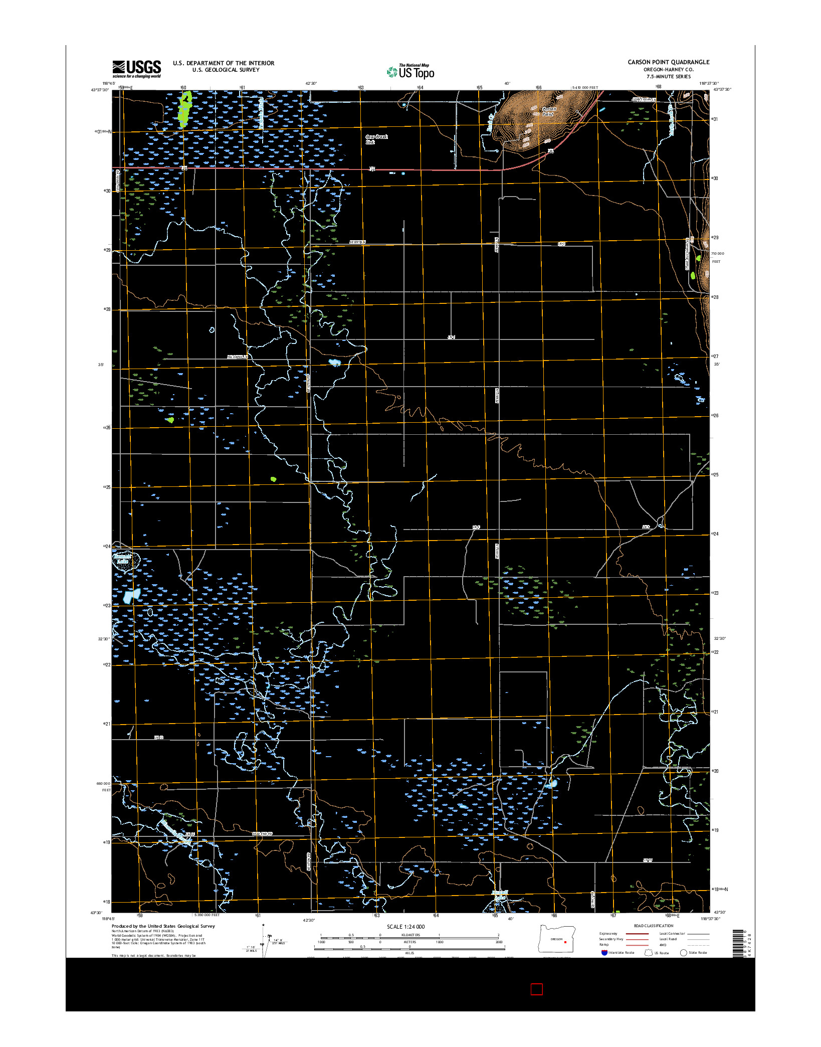 USGS US TOPO 7.5-MINUTE MAP FOR CARSON POINT, OR 2017