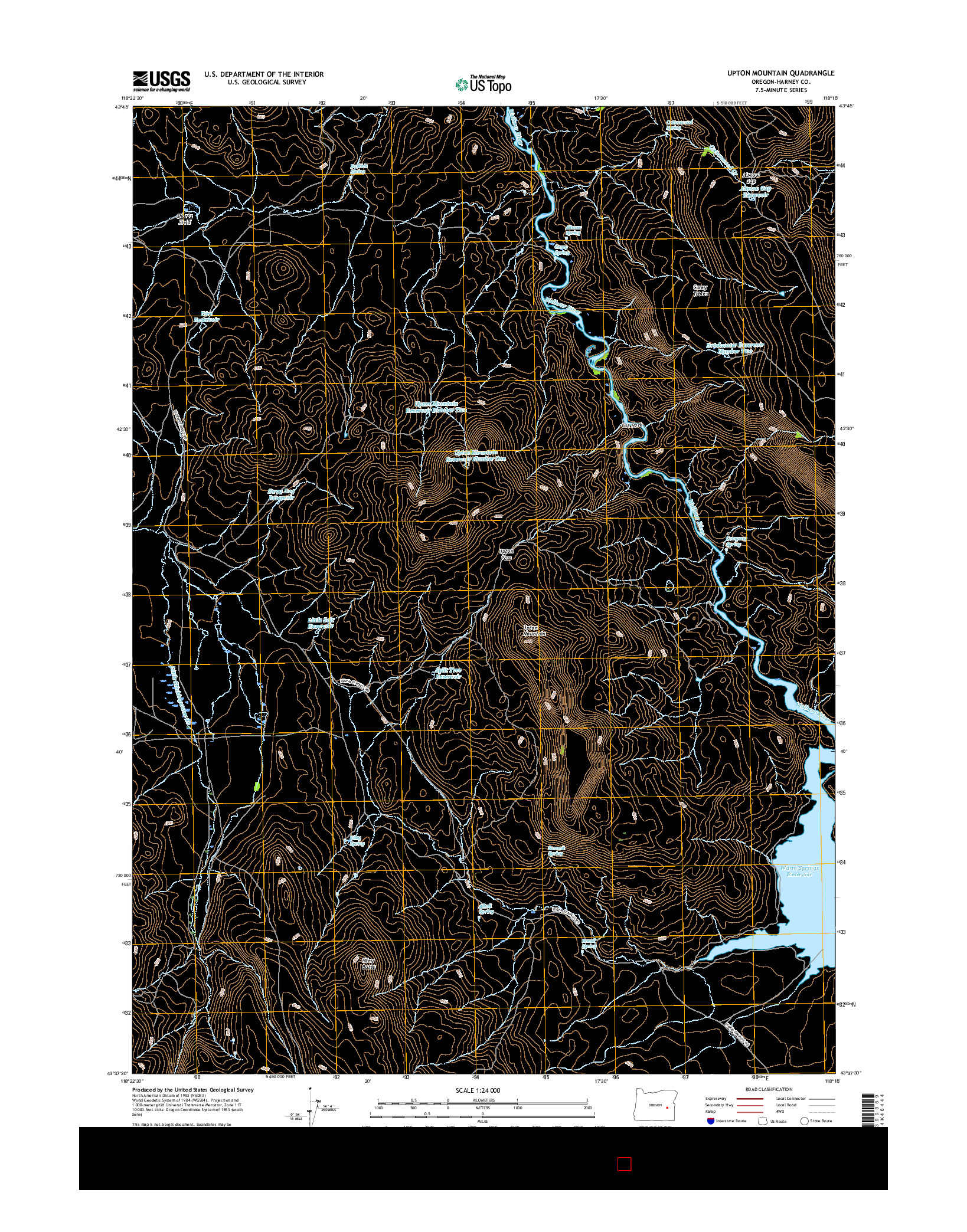 USGS US TOPO 7.5-MINUTE MAP FOR UPTON MOUNTAIN, OR 2017